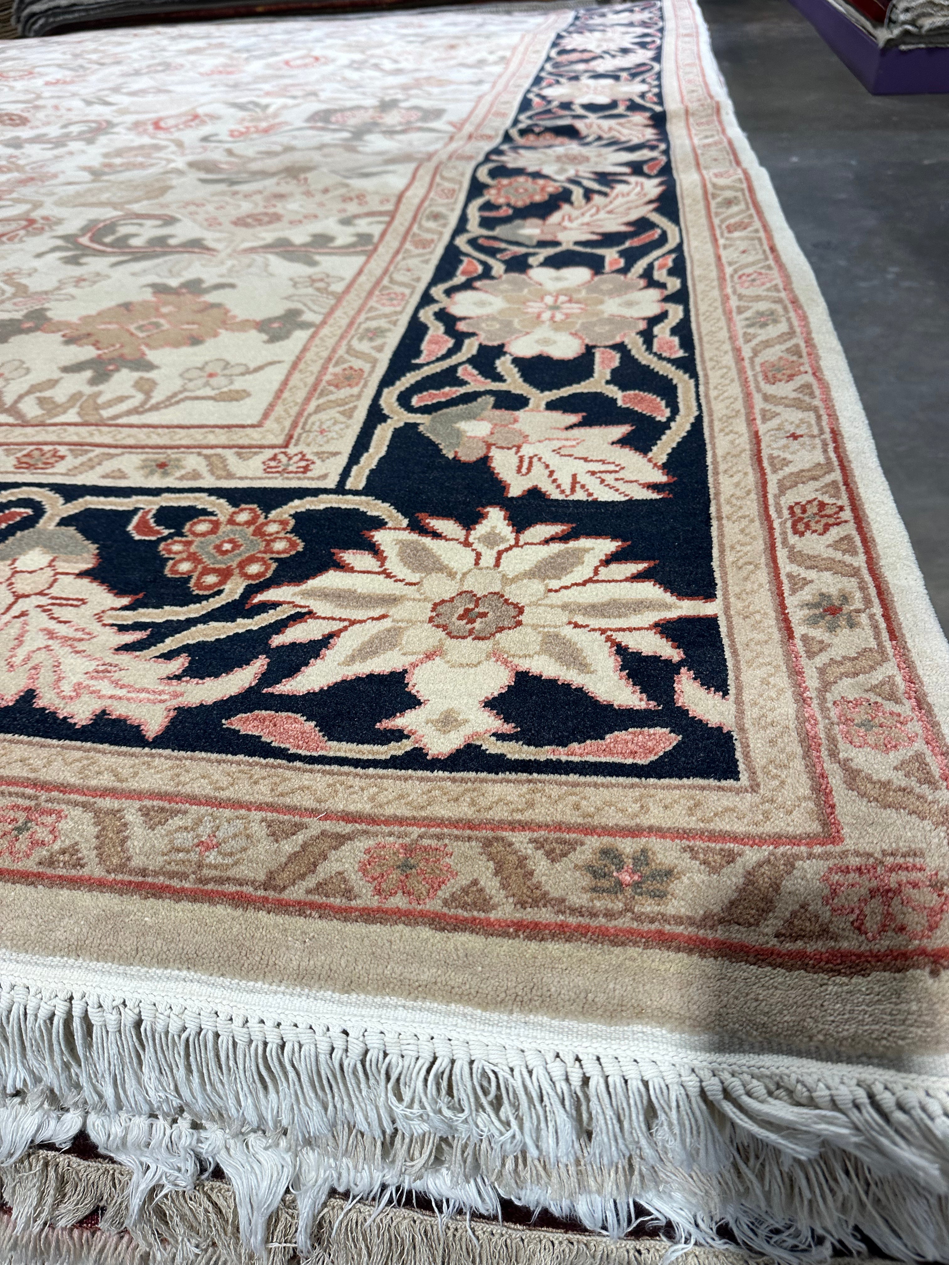 Corrine Hardy 9x12 Beige and Blue Zeigler Rug - CLEARANCE 30% off