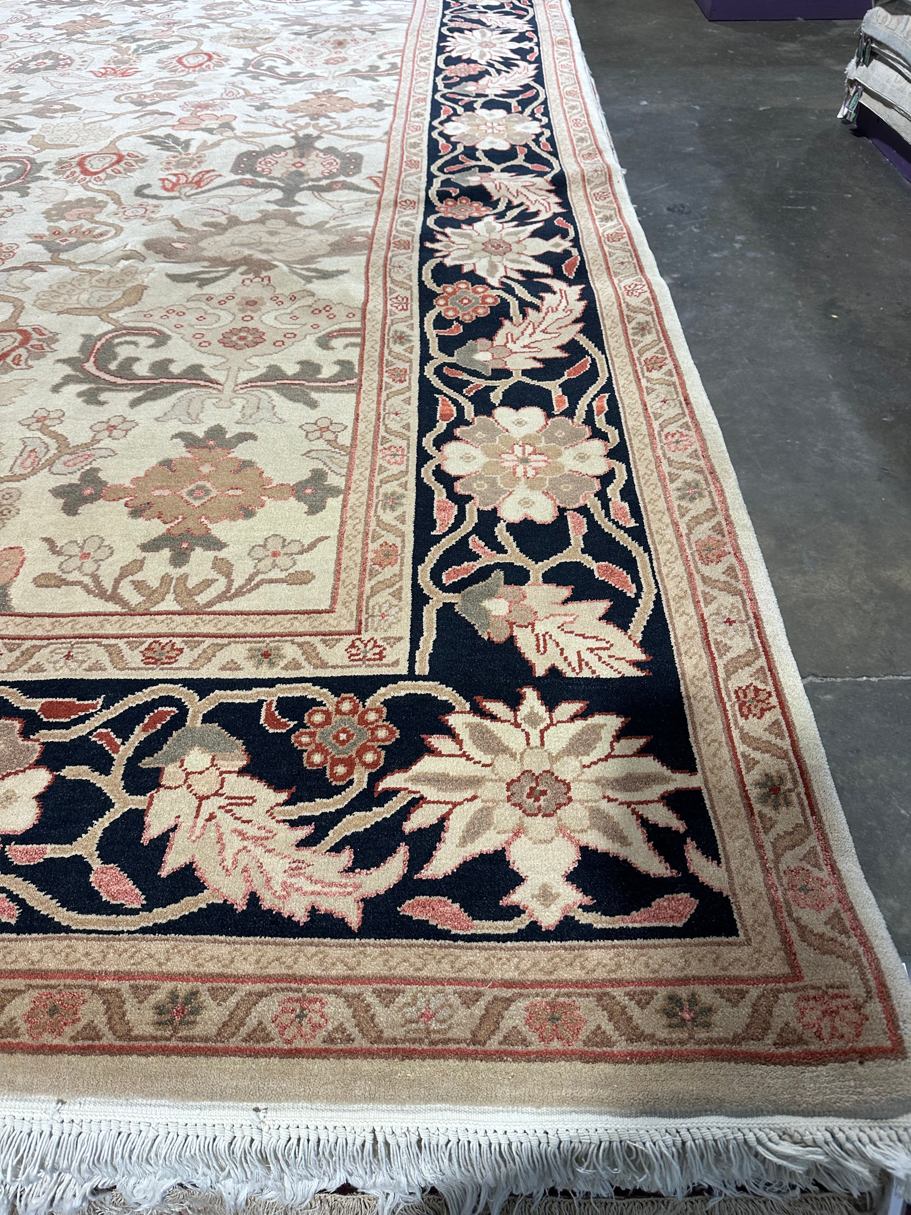 Corrine Hardy 9x12 Beige and Blue Zeigler Rug - CLEARANCE 30% off