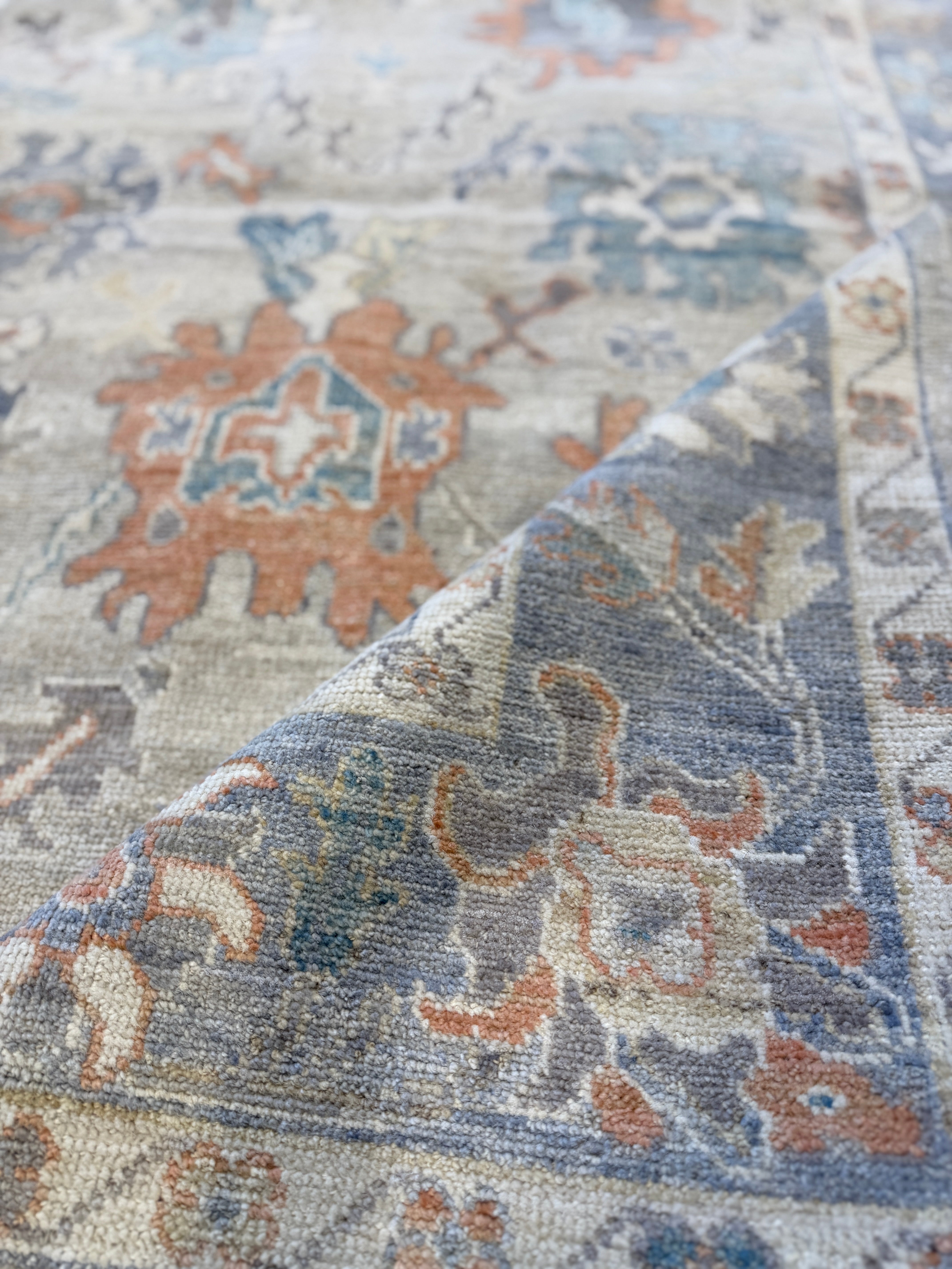 Hannah Storey 4.10x6.10 Multi Color Afghani Whitewashed Oushak