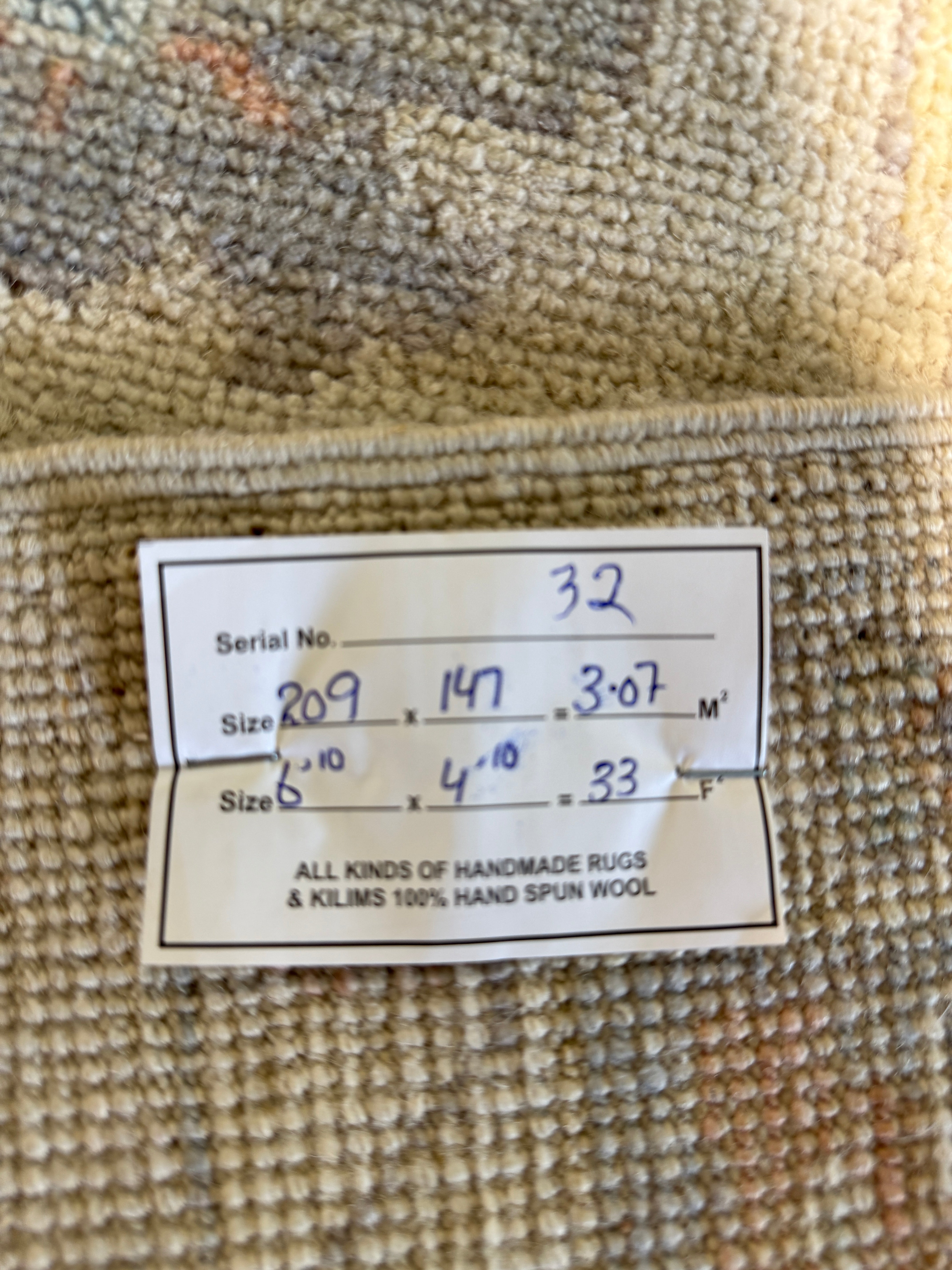 Hannah Storey 4.10x6.10 Multi Color Afghani Whitewashed Oushak