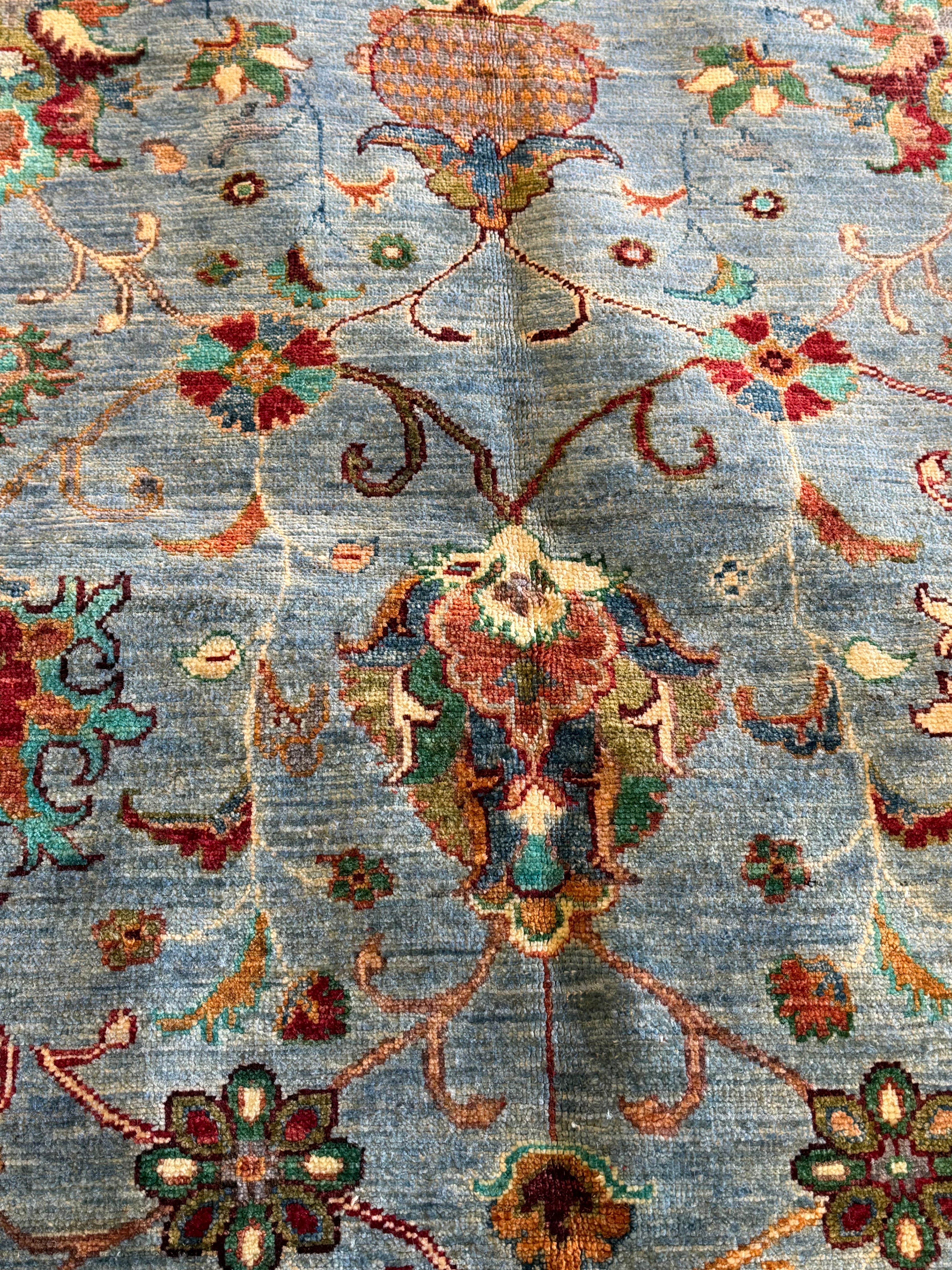 Taleen 8.4x11.12 Blue Afghani Sultani Rug