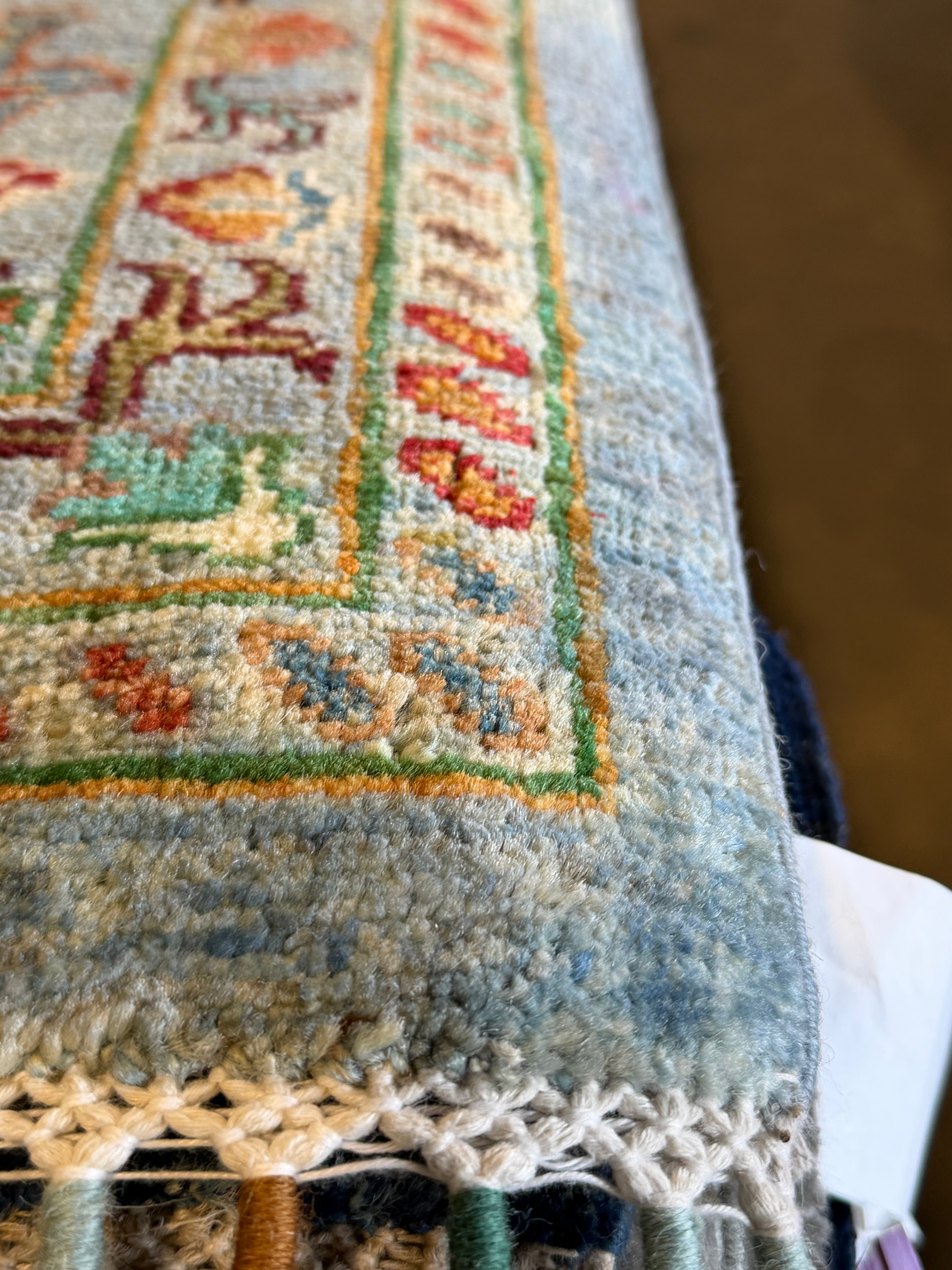 Taleen 8.4x11.12 Blue Afghani Sultani Rug