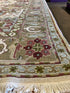 Patricia Altschul 8.8x11.8 Ivory and Green Soumak Rug - CLEARANCE 30% off