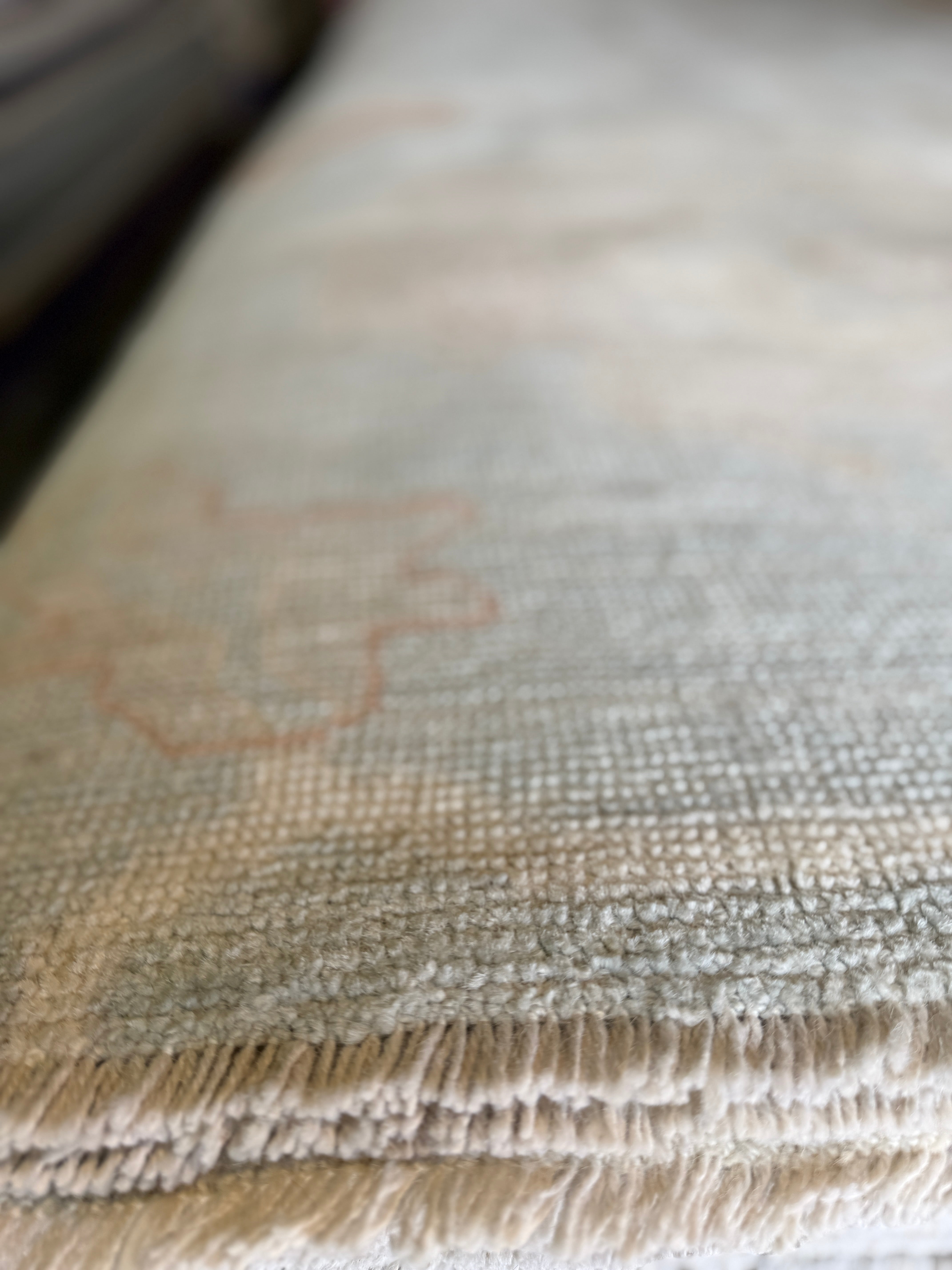 Morningstar Angeline 8.2x10.1 Blue Afghani Whitewashed Oushak