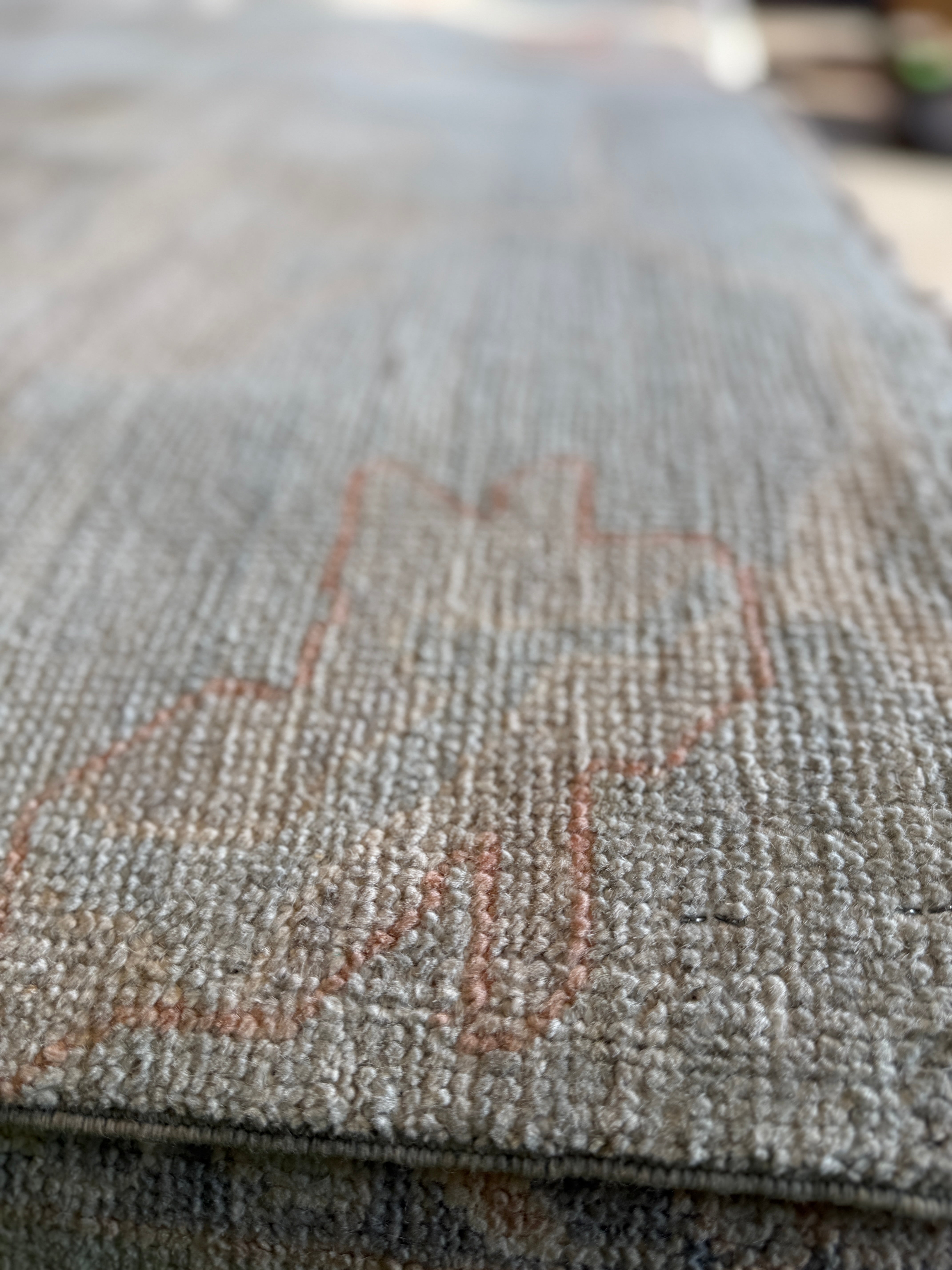 Morningstar Angeline 8.2x10.1 Blue Afghani Whitewashed Oushak