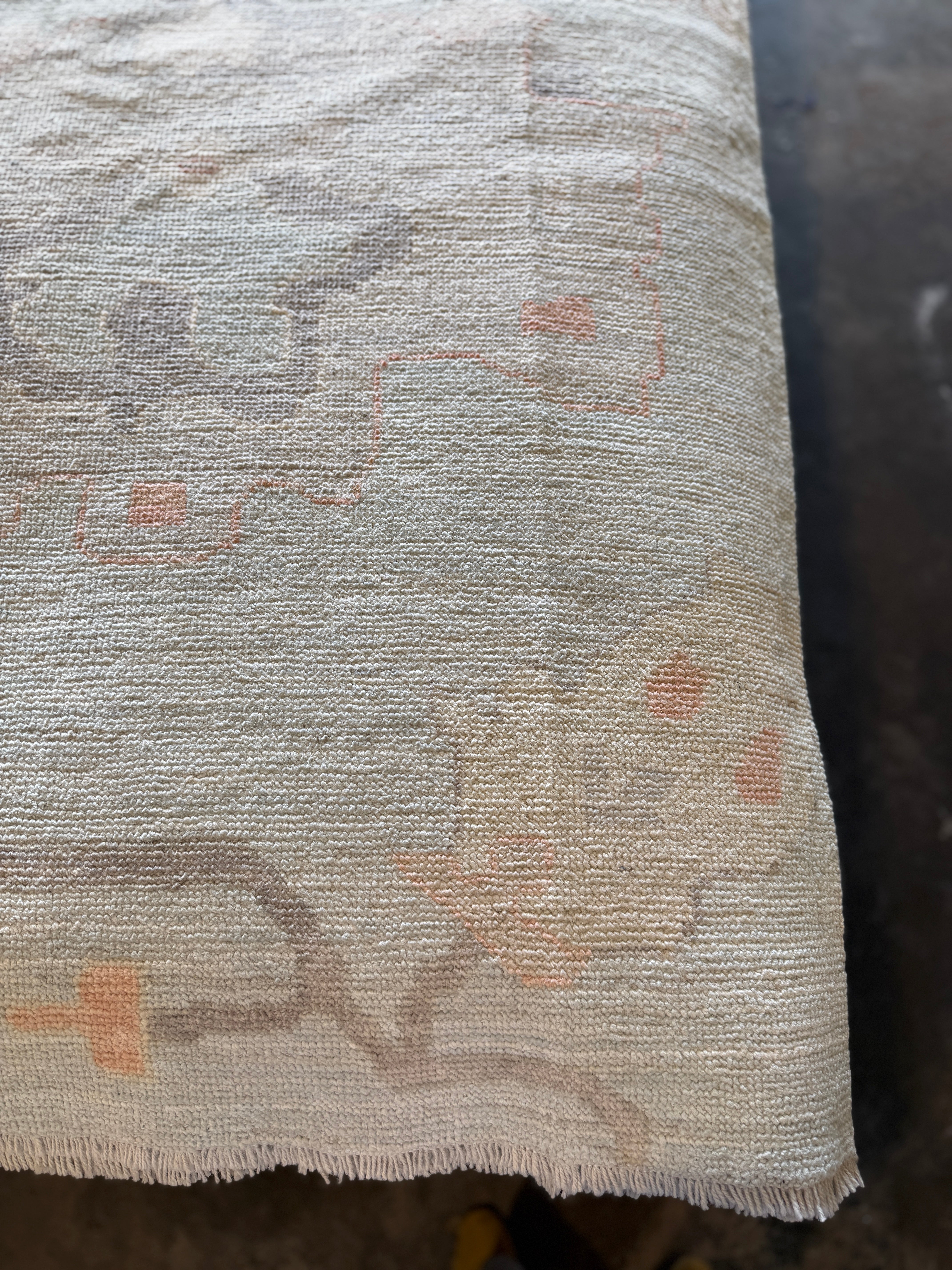 Morningstar Angeline 8.2x10.1 Blue Afghani Whitewashed Oushak