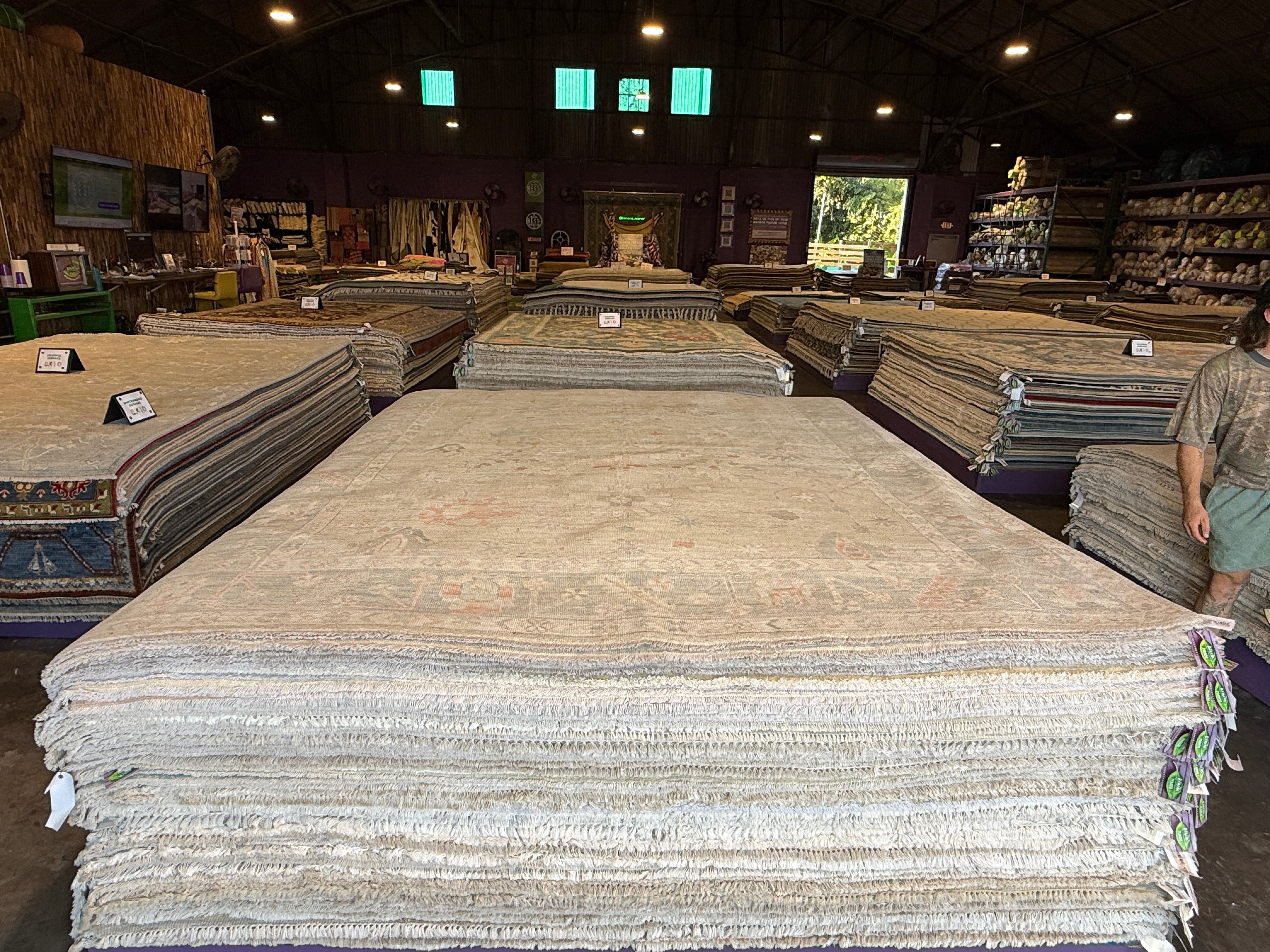 Alixandra Fuchs 8.2x10 Blue Afghani Whitewashed Oushak