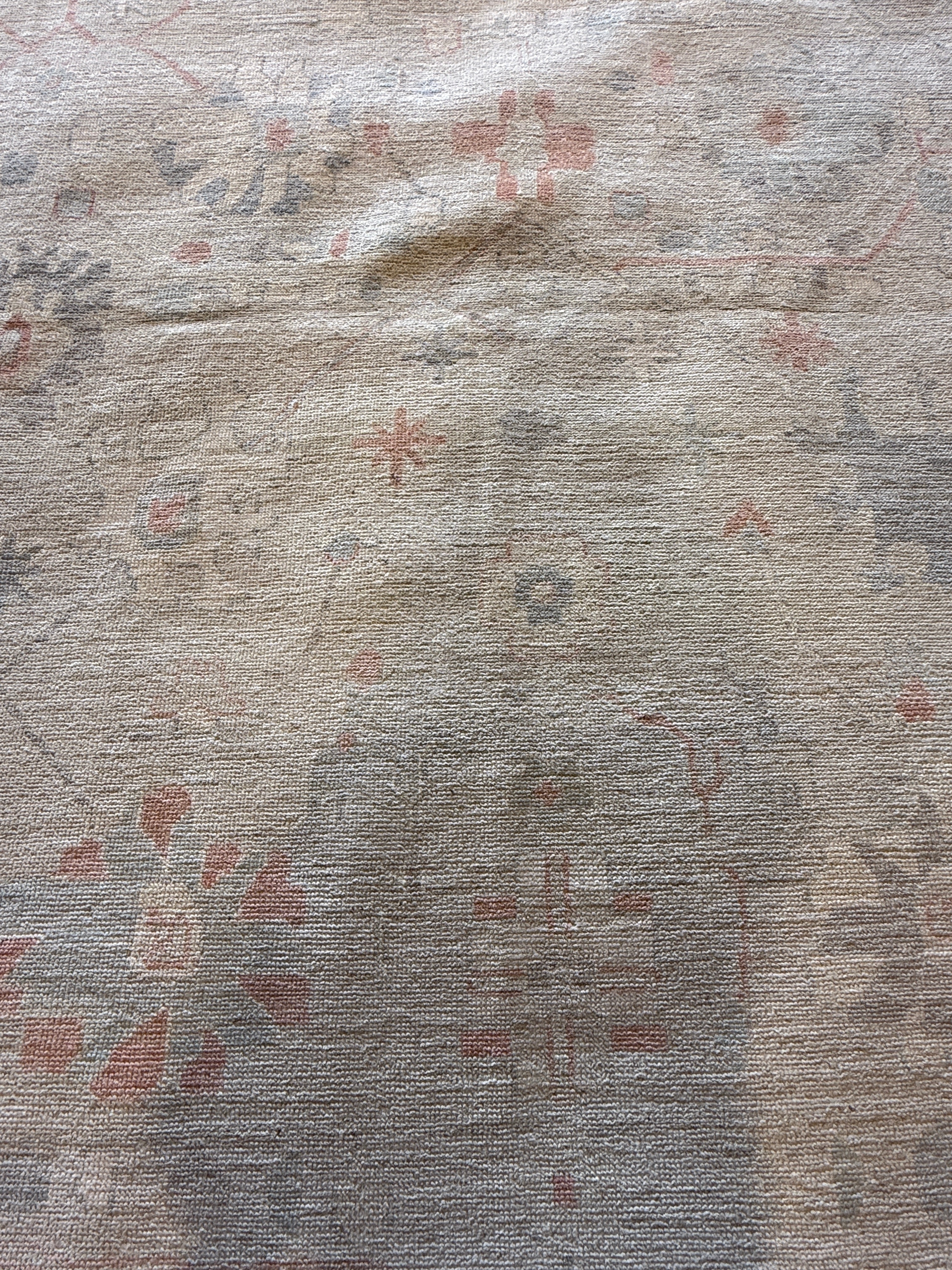 Alixandra Fuchs 8.2x10 Blue Afghani Whitewashed Oushak