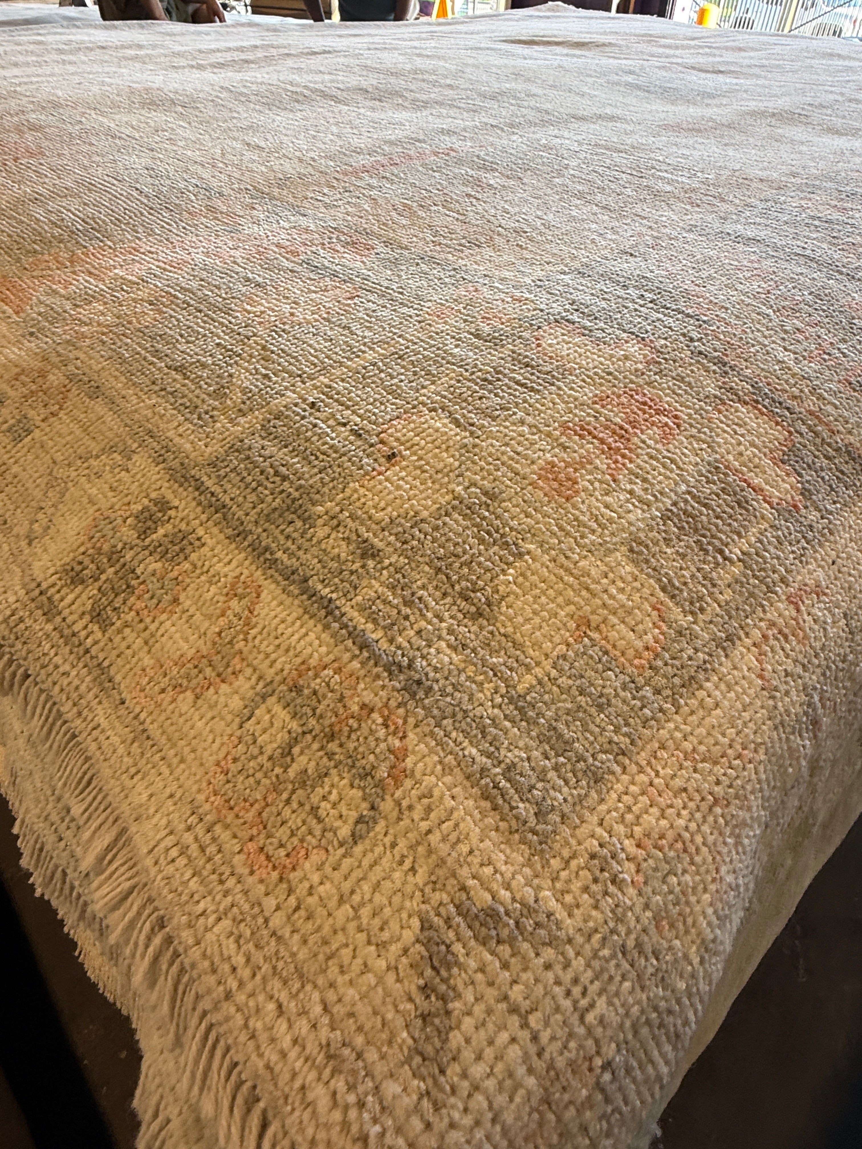 Alixandra Fuchs 8.2x10 Blue Afghani Whitewashed Oushak