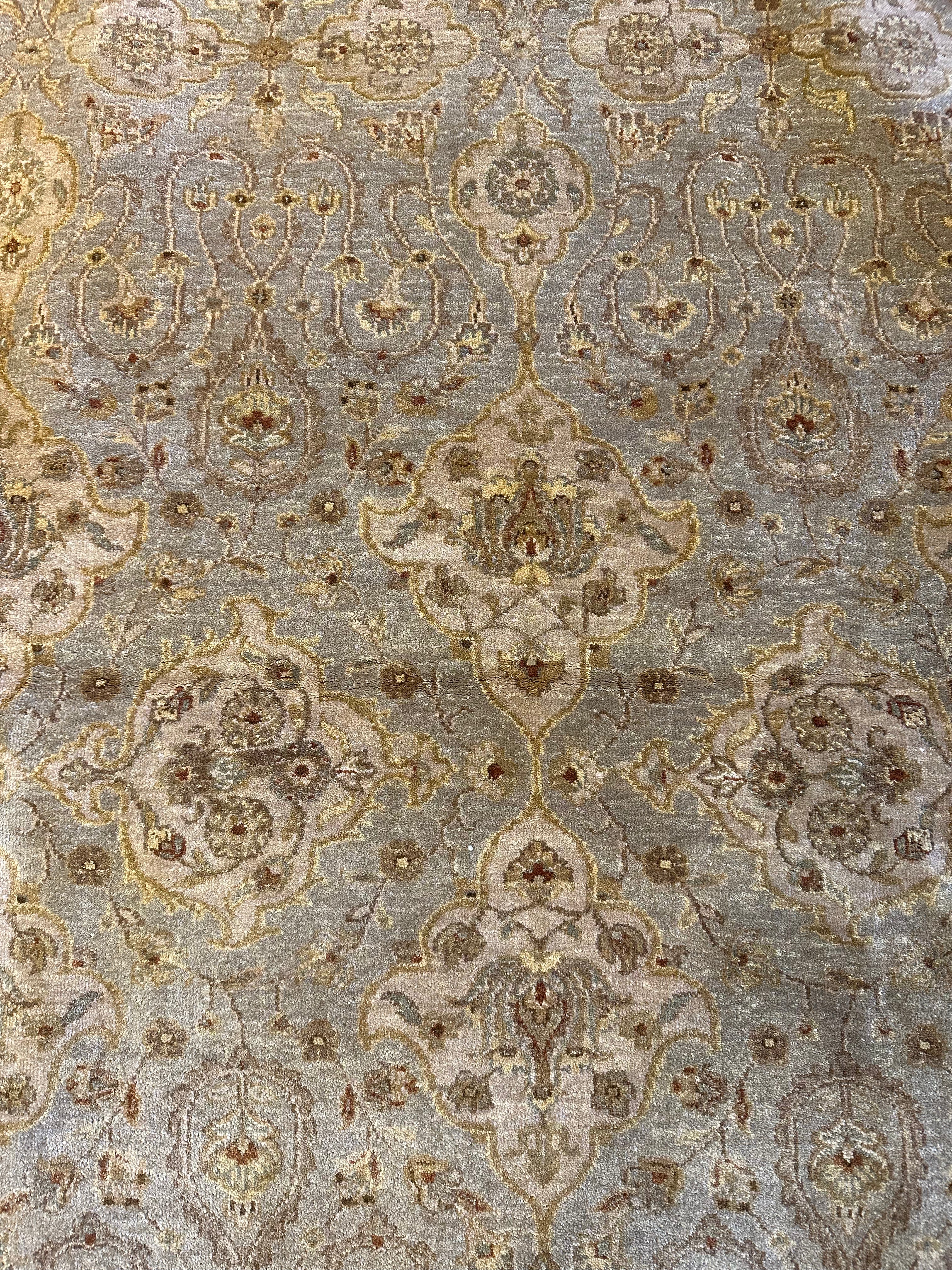 Olivia Flowers 9x11.8 Brown Peshawar Rug - CLEARANCE 30% off