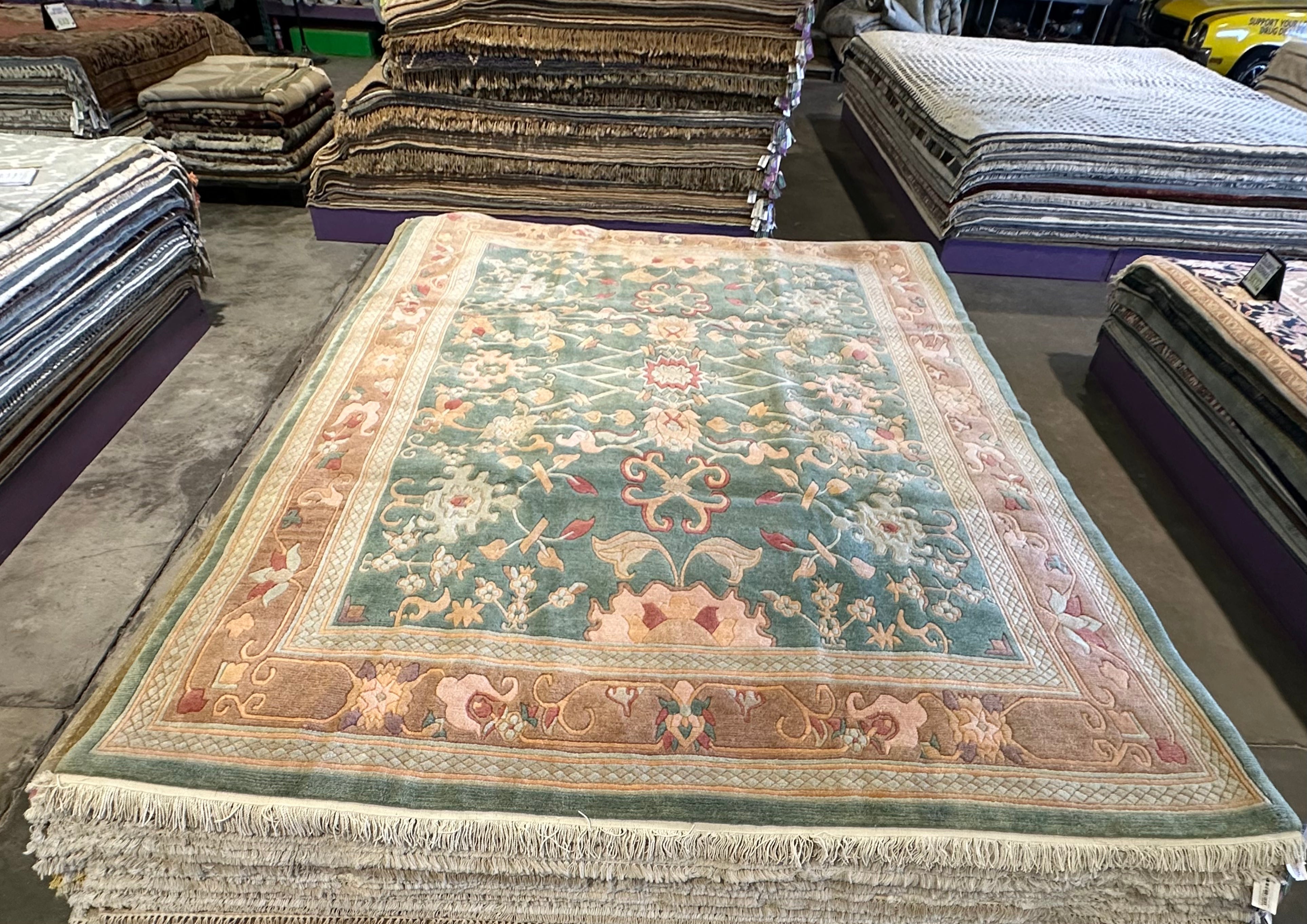 Danni Baird 8.9x12.1 Green Nepalese Rug - CLEARANCE 30% off