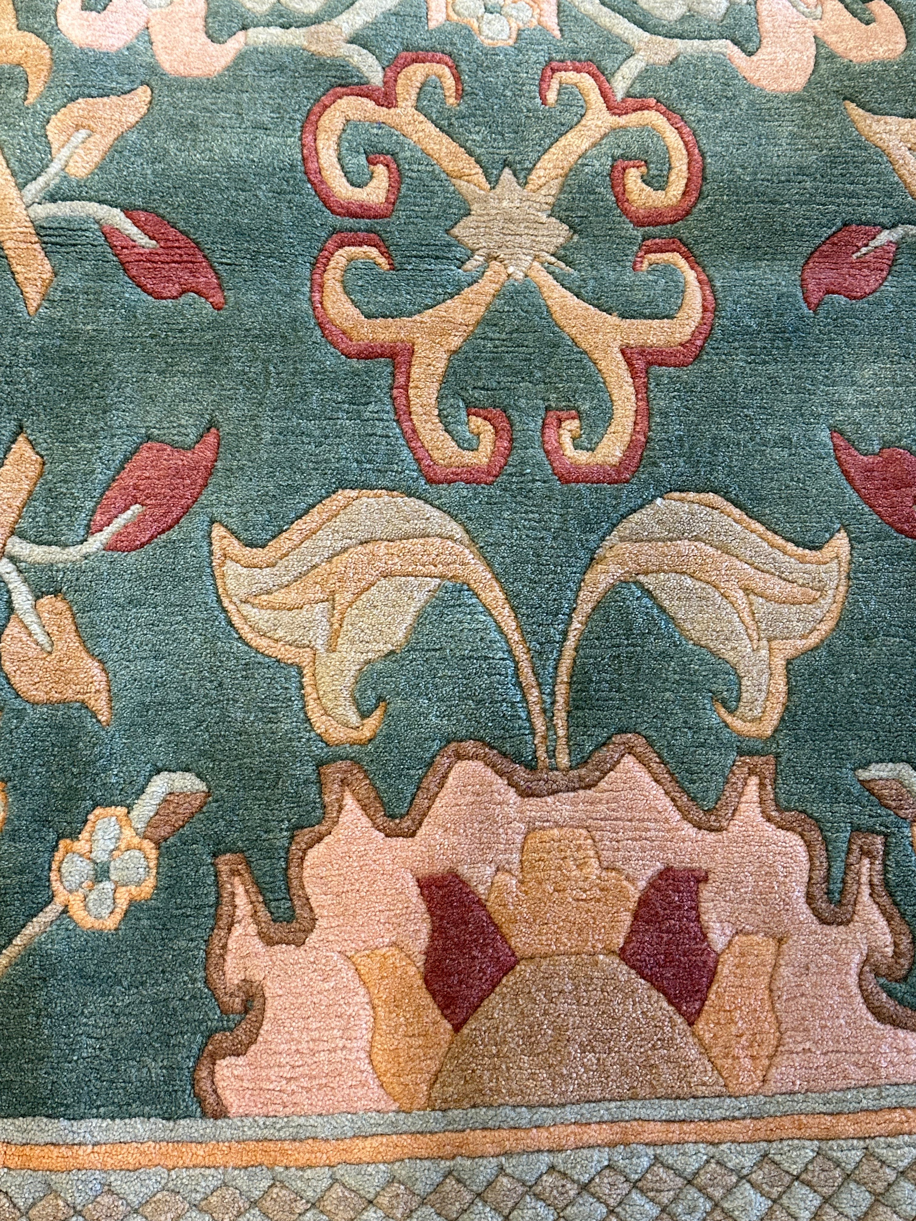 Danni Baird 8.9x12.1 Green Nepalese Rug - CLEARANCE 30% off