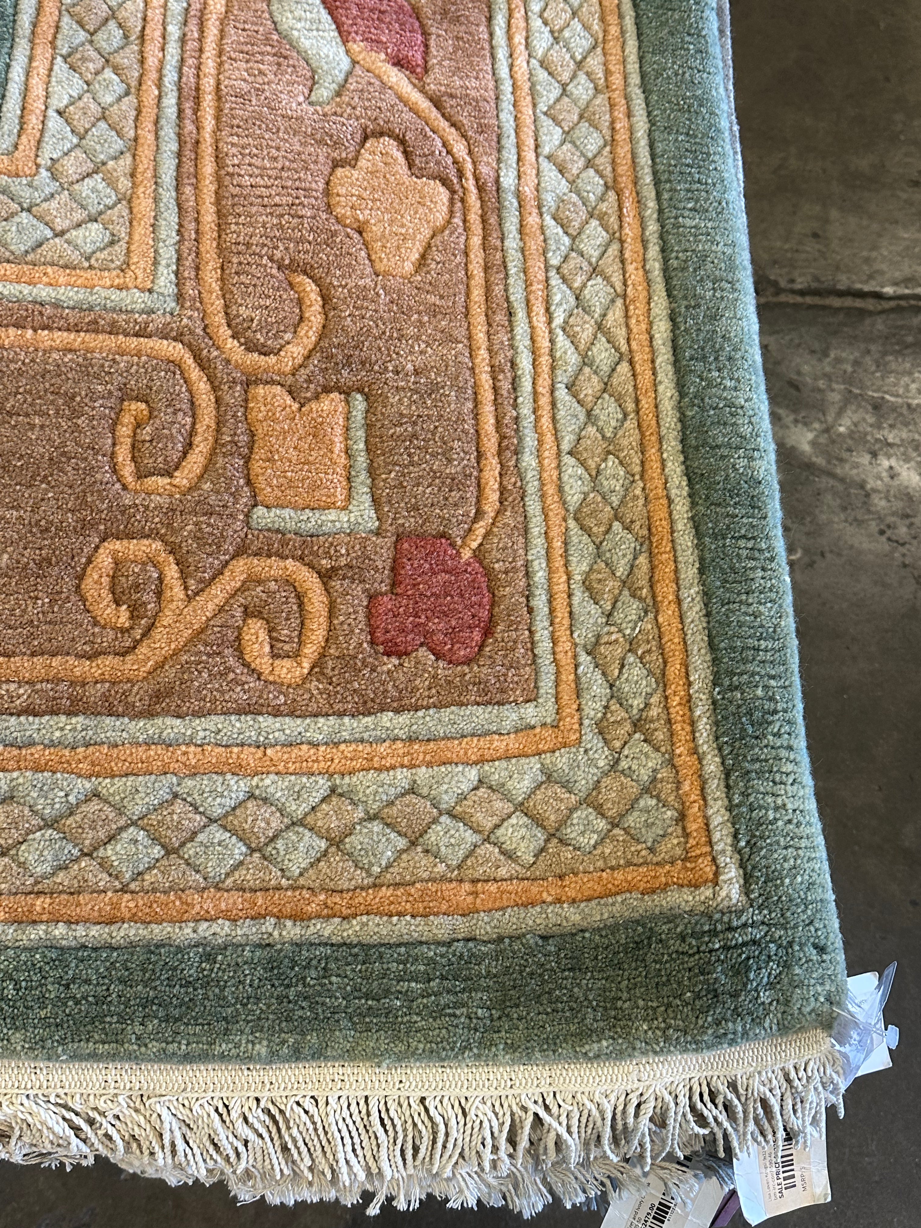 Danni Baird 8.9x12.1 Green Nepalese Rug - CLEARANCE 30% off