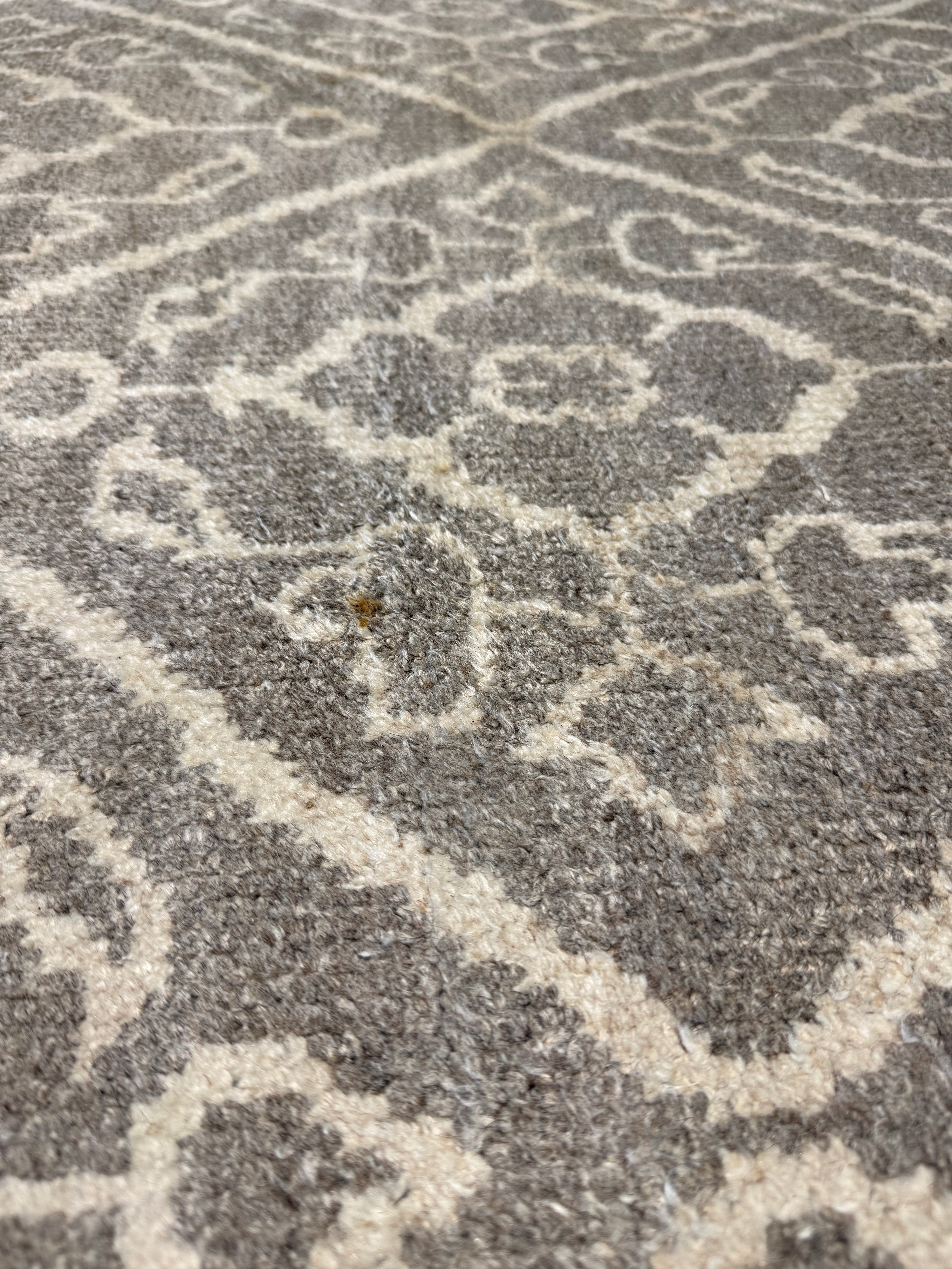 Marie Gillain 8.6x11.6 Brown and Ivory Hand-Knotted Rug CLEARANCE