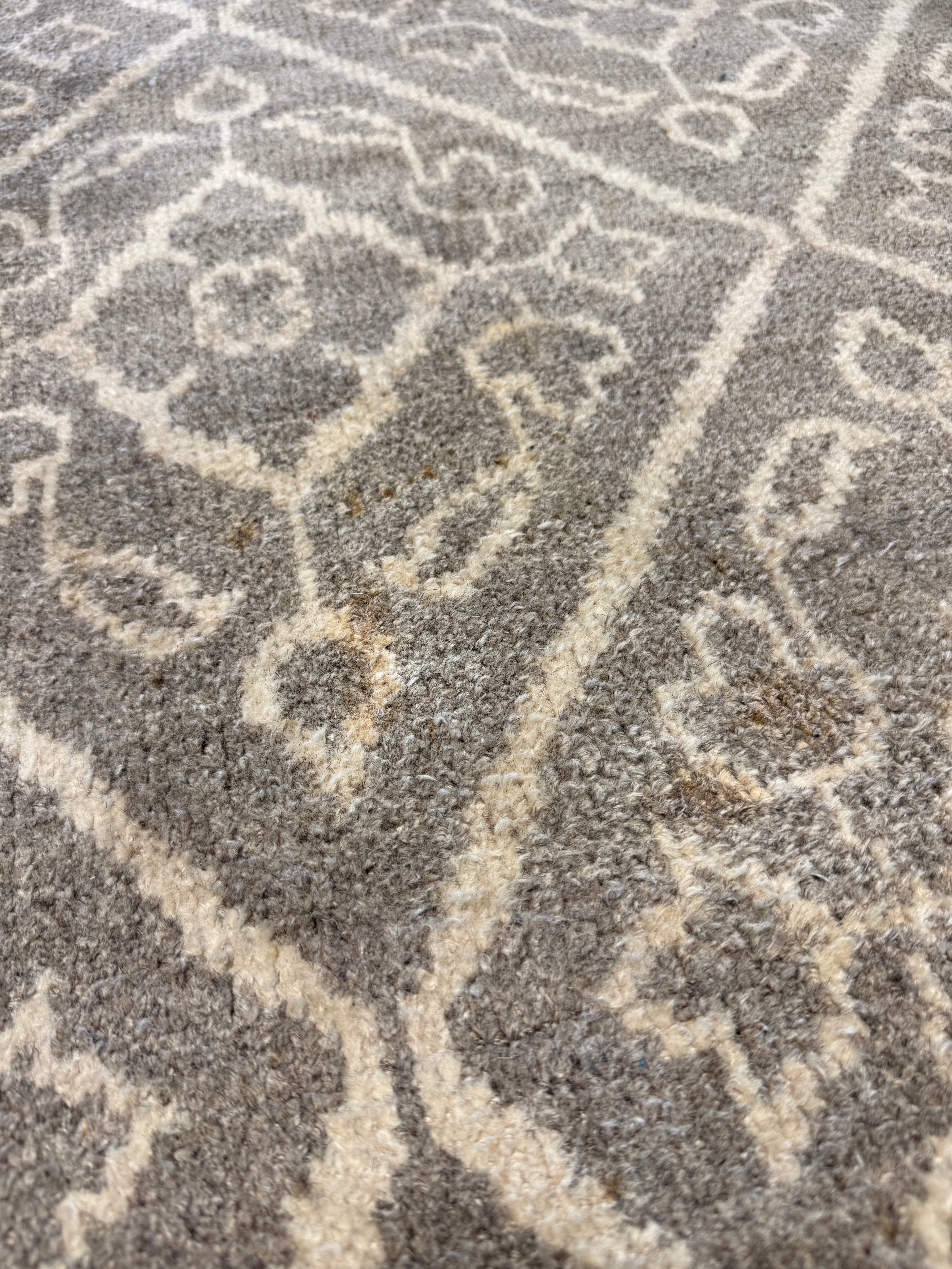 Marie Gillain 8.6x11.6 Brown and Ivory Hand-Knotted Rug CLEARANCE