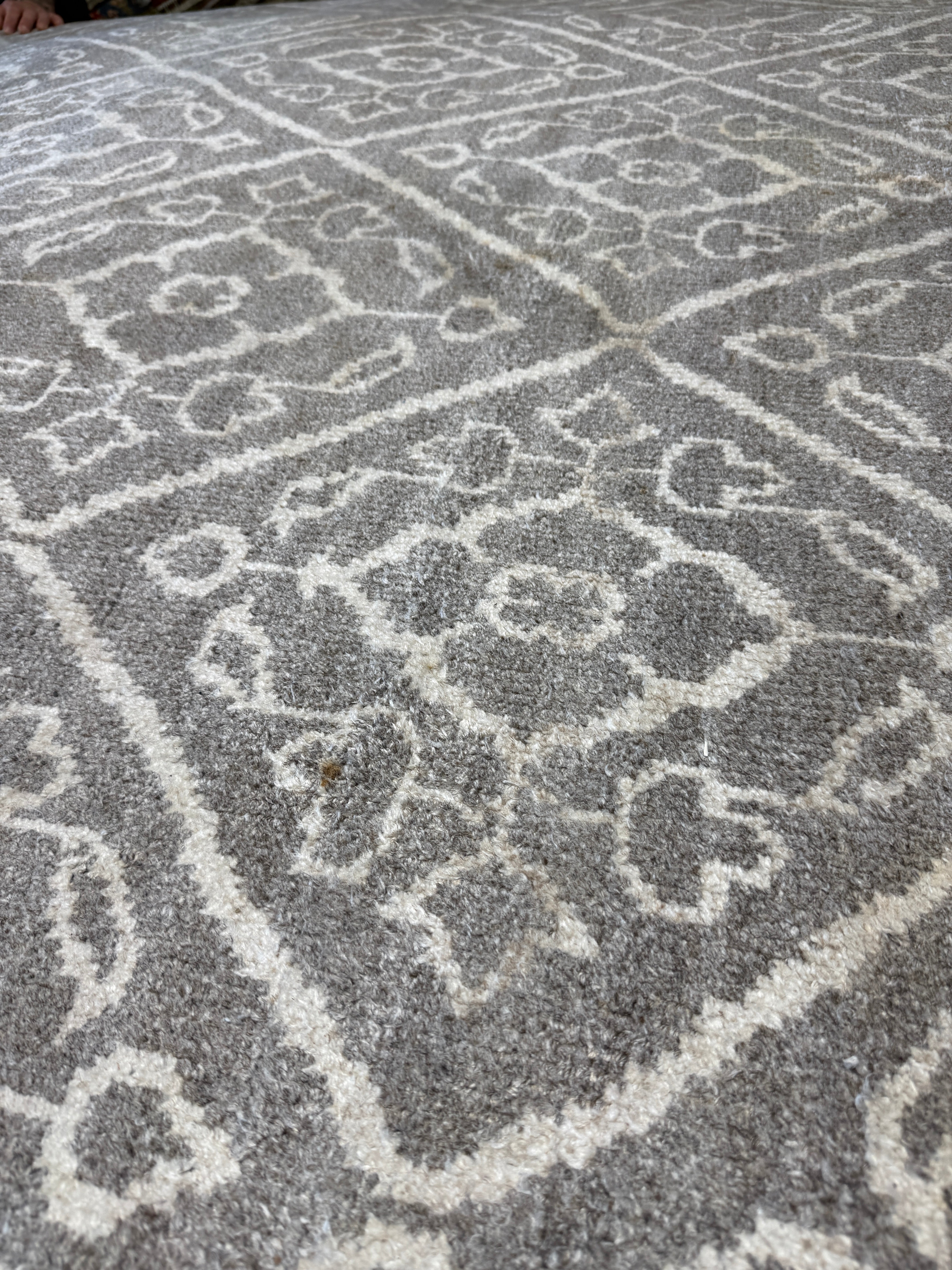 Marie Gillain 8.6x11.6 Brown and Ivory Hand-Knotted Rug CLEARANCE