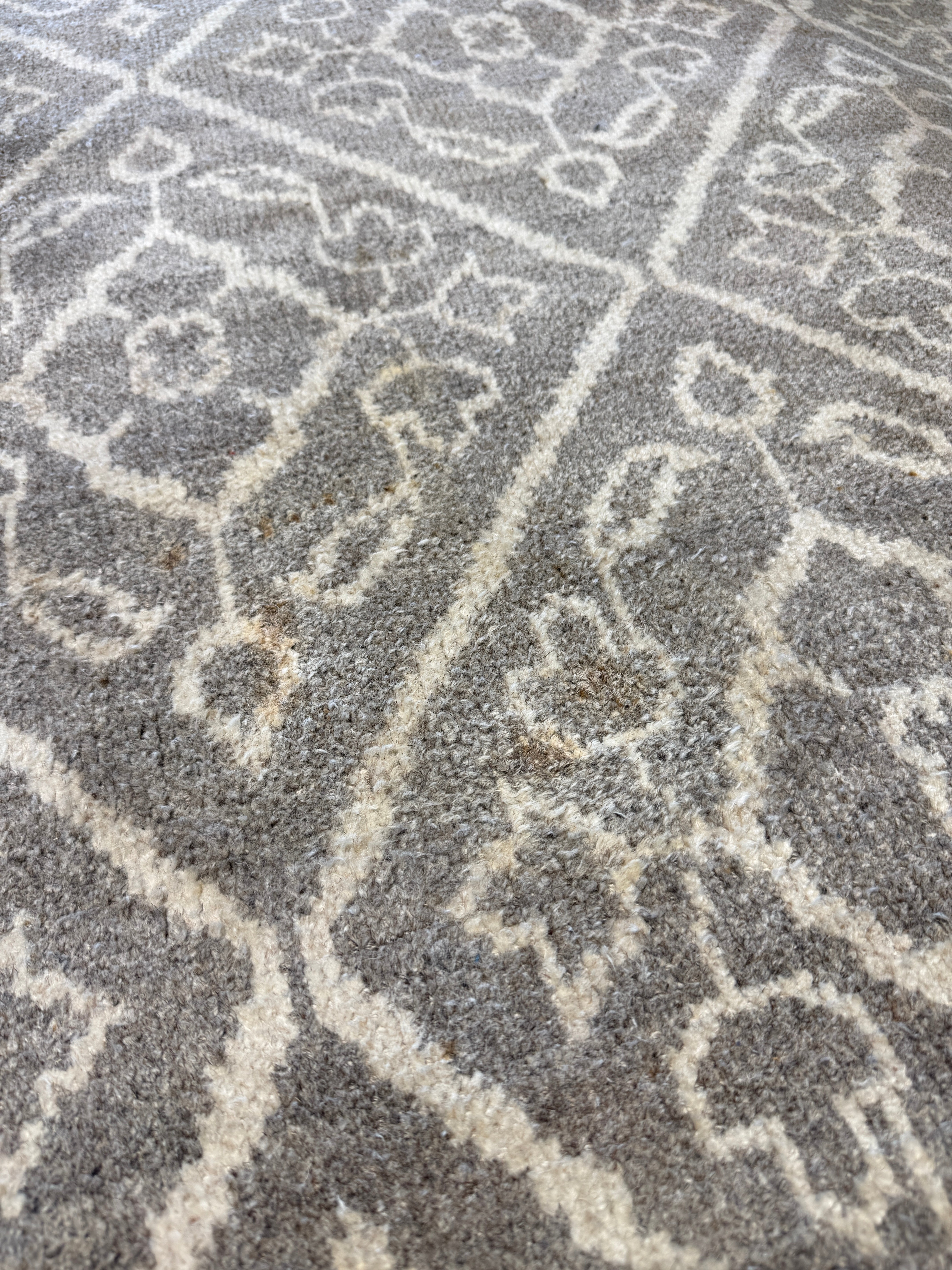 Marie Gillain 8.6x11.6 Brown and Ivory Hand-Knotted Rug CLEARANCE