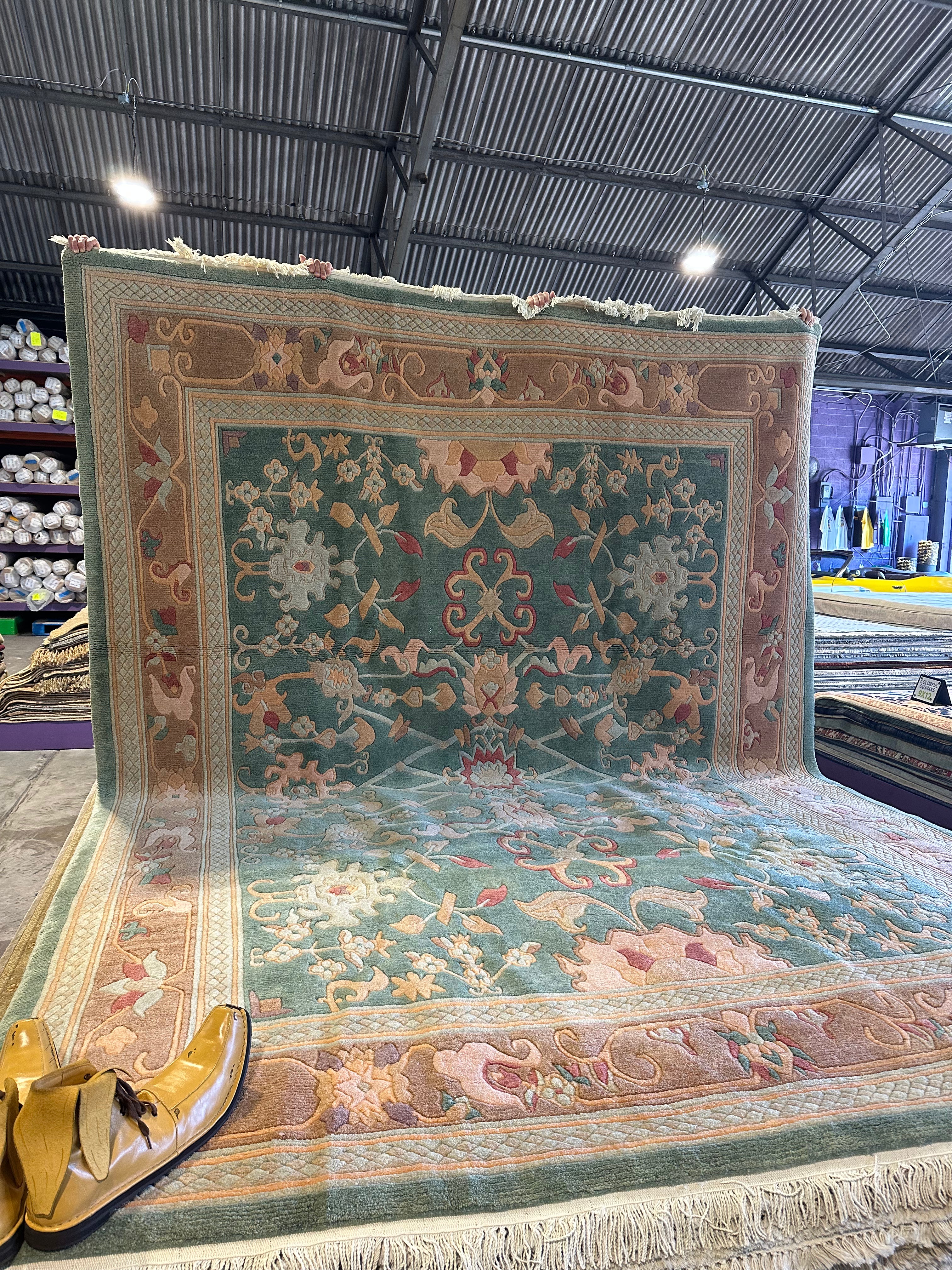 Danni Baird 8.9x12.1 Green Nepalese Rug - CLEARANCE 30% off