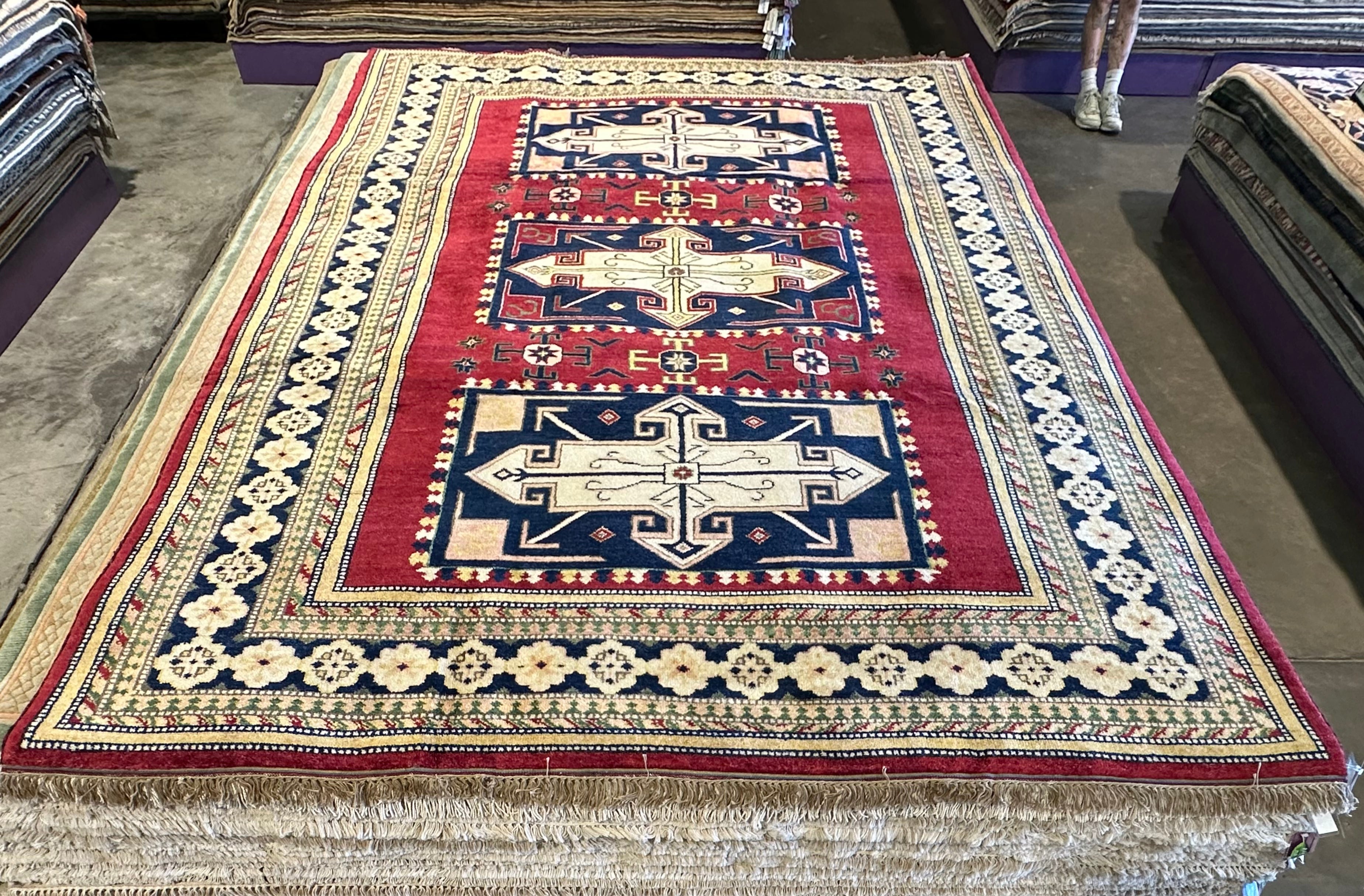 Whitney Smith 8.3x11.5 Red Kazak Rug - CLEARANCE 30% off