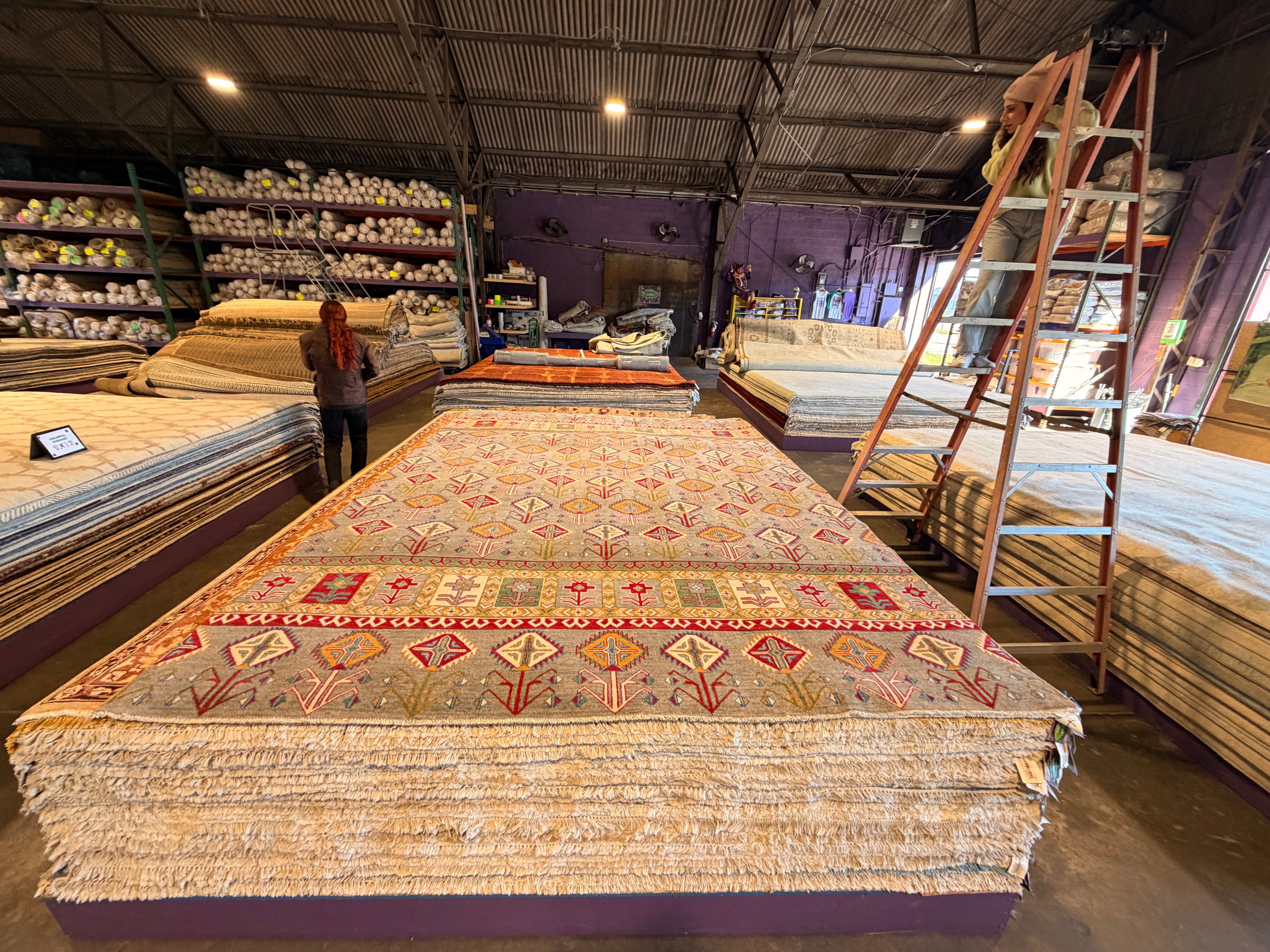 Winona Ryder 8.3x11.7 Fine Kazak Silver Rug