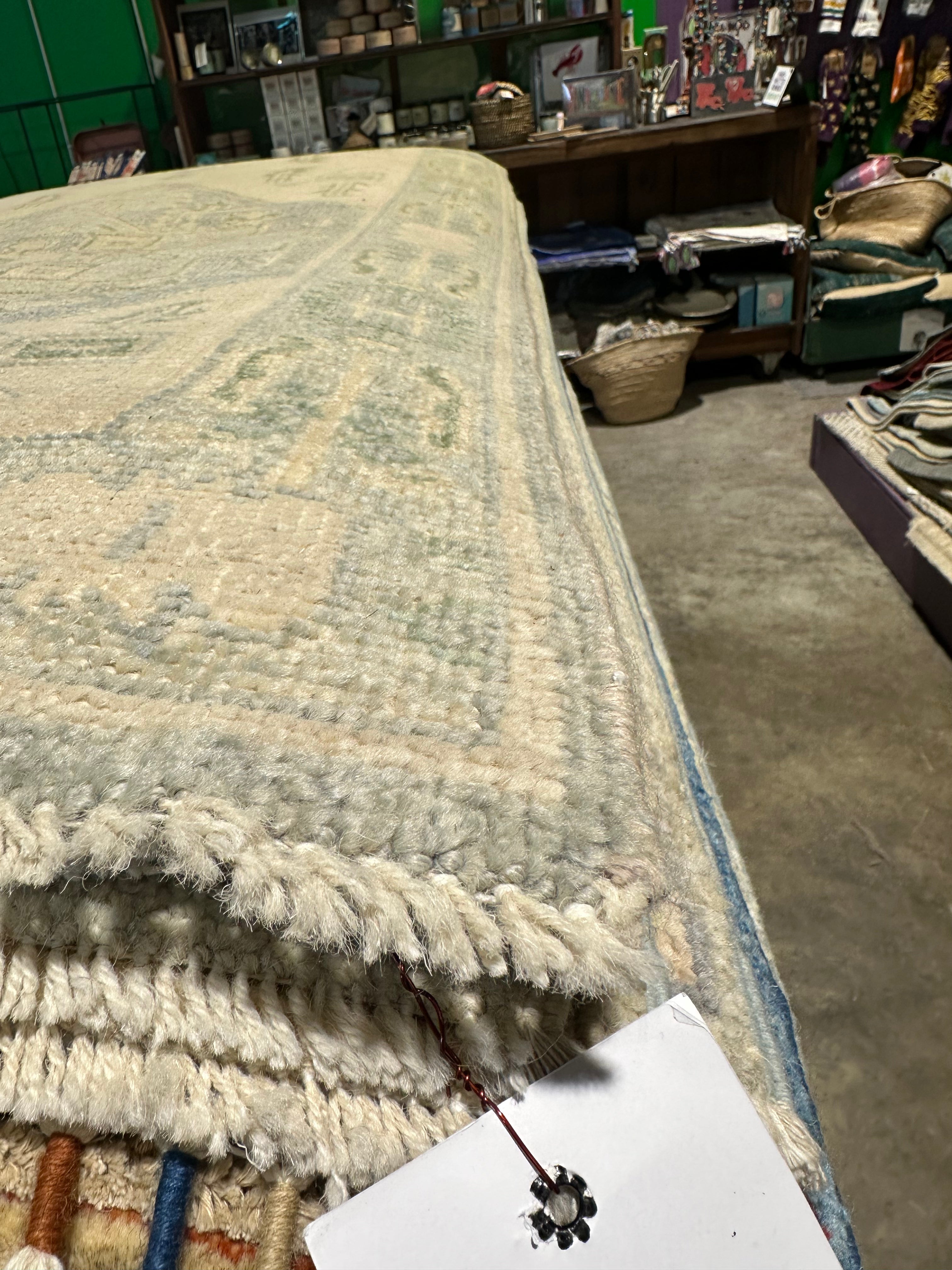 Lucy Hayes 2.9x9.9 Hand-Knotted Afghani Oushak Runner