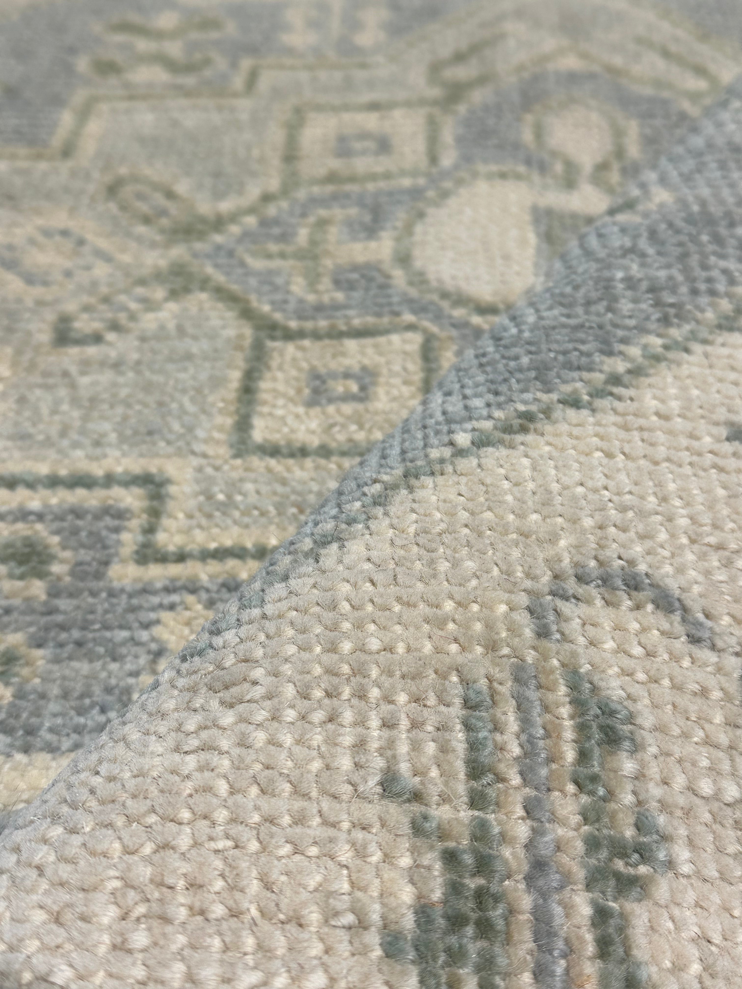 Lucy Hayes 2.9x9.9 Hand-Knotted Afghani Oushak Runner