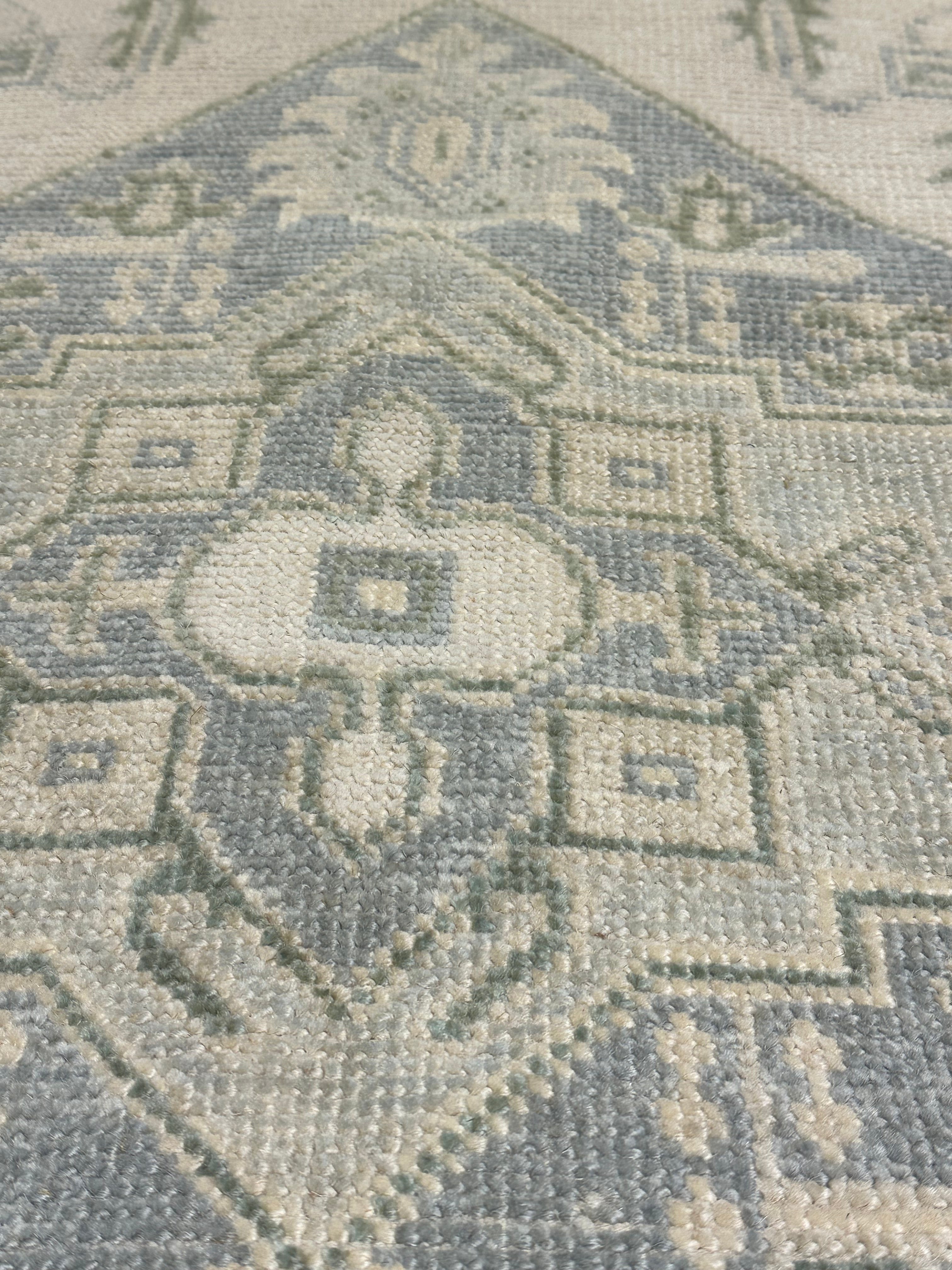 Lucy Hayes 2.9x9.9 Hand-Knotted Afghani Oushak Runner