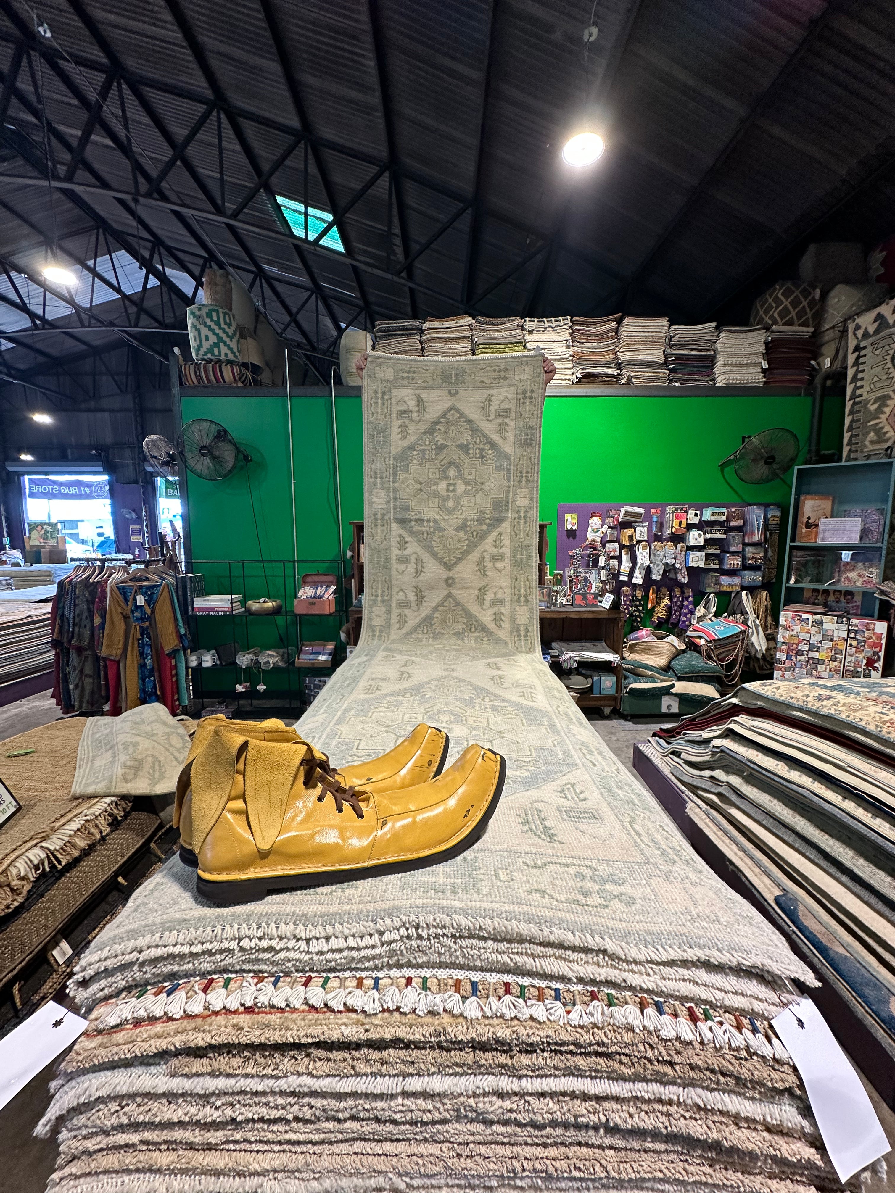 Lucy Hayes 2.9x9.9 Hand-Knotted Afghani Oushak Runner