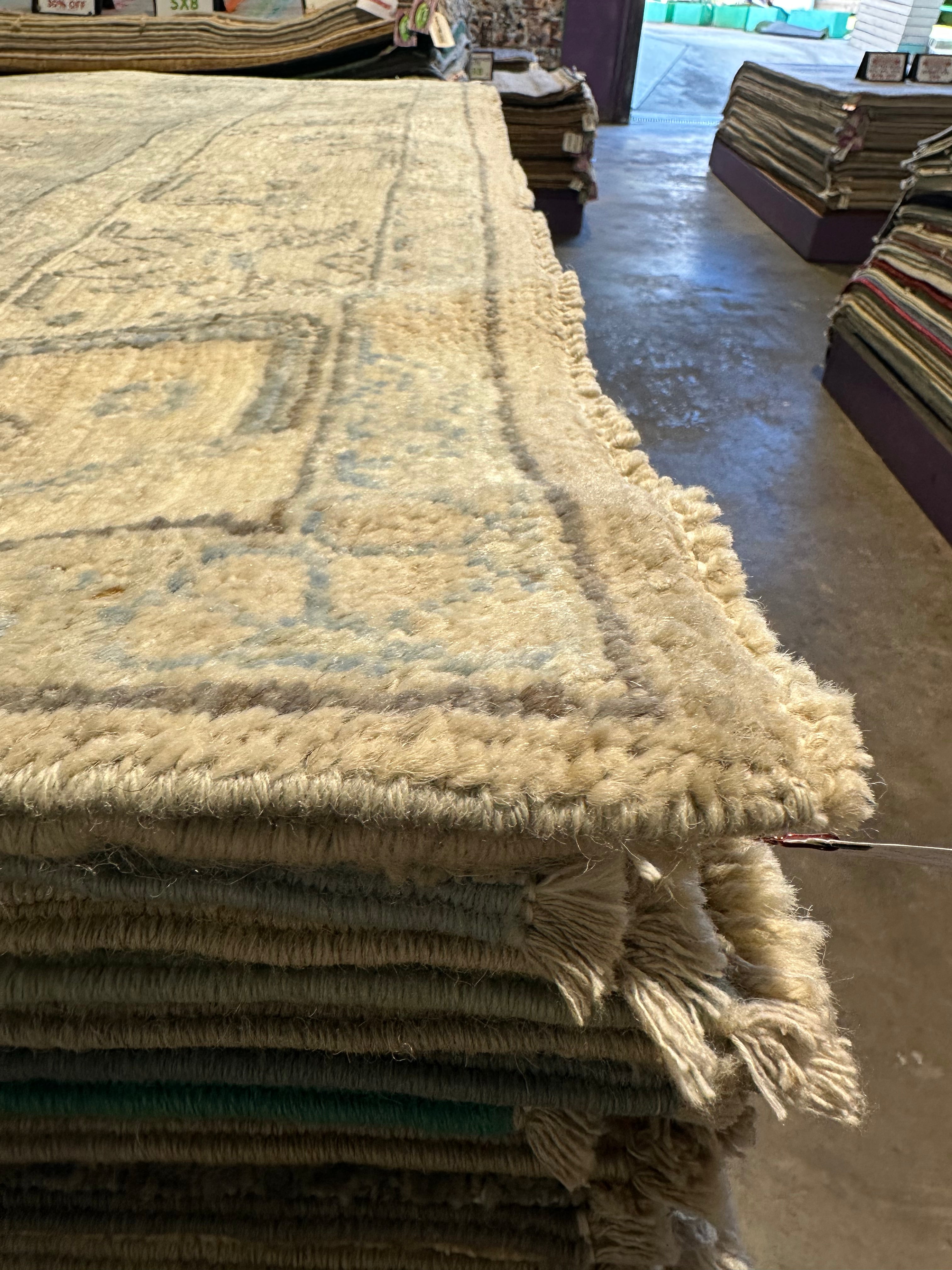 Sara Barberan 4.10x7.2 Hand-Knotted Afghani Oushak