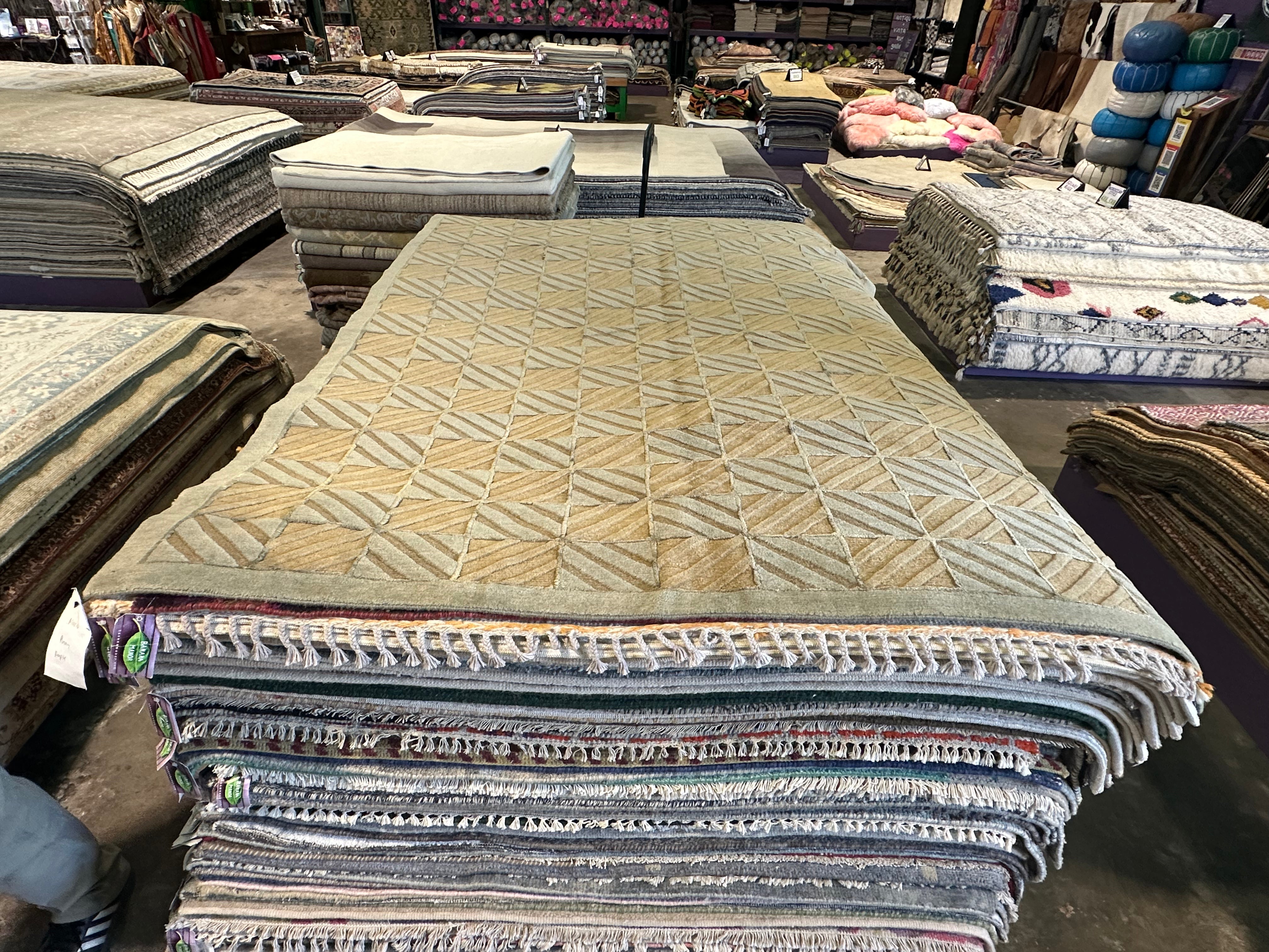 John Pringle 5.8x8.3 Green Nepalese Rug - CLEARANCE 30% off