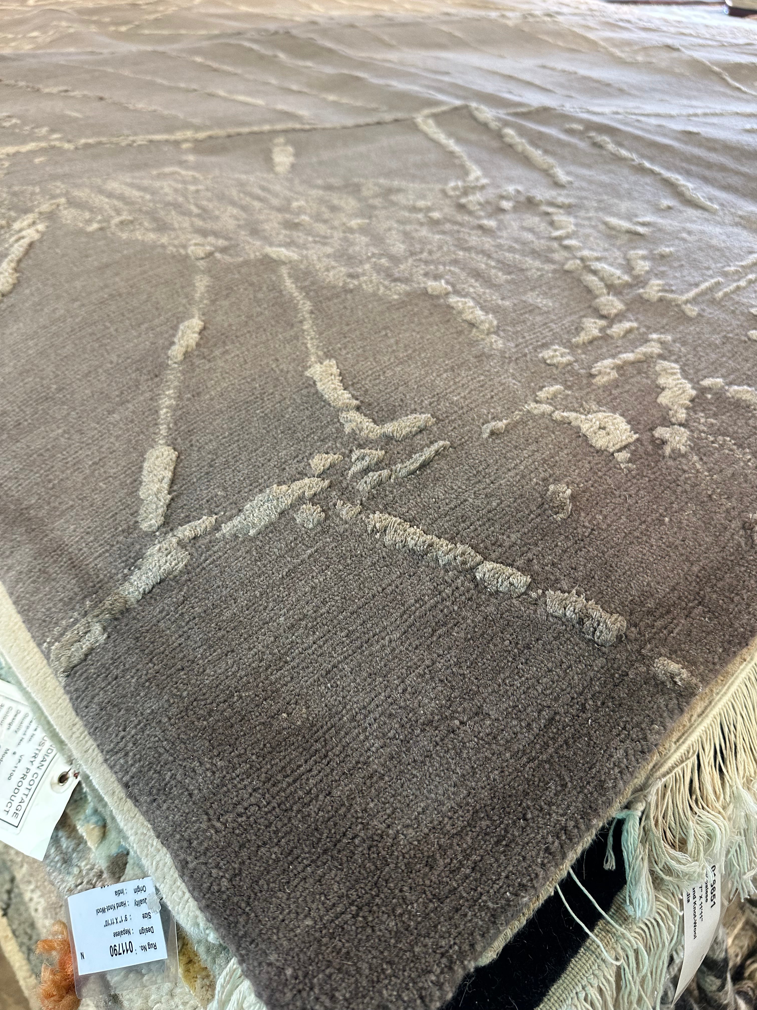 John Crowe 9x12 Bodhi Purple Haze Tibetan Rug