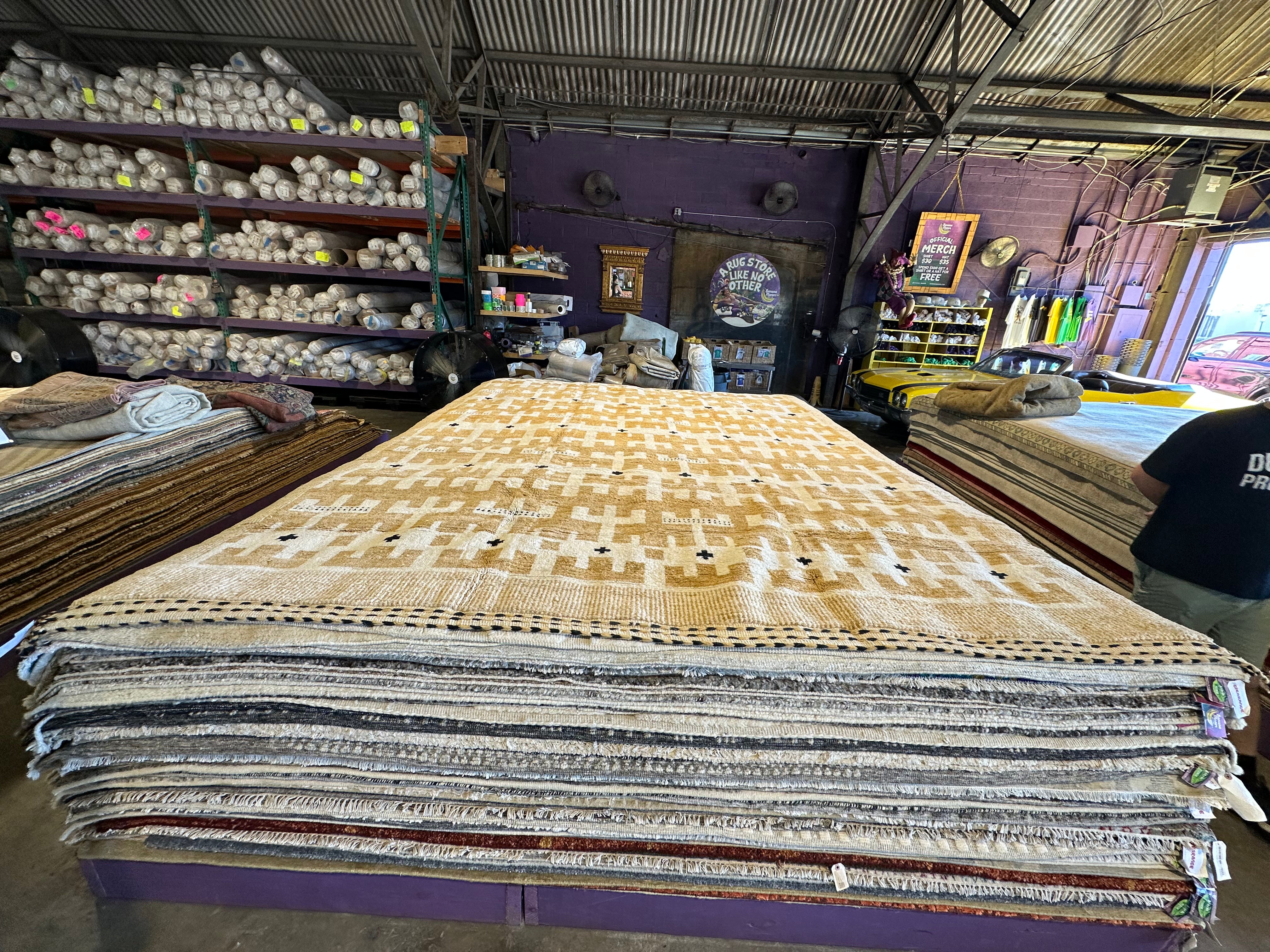 Ryan Marshall 9.11x13.10 Hand-Knotted Afghani Moroccan Style Rug