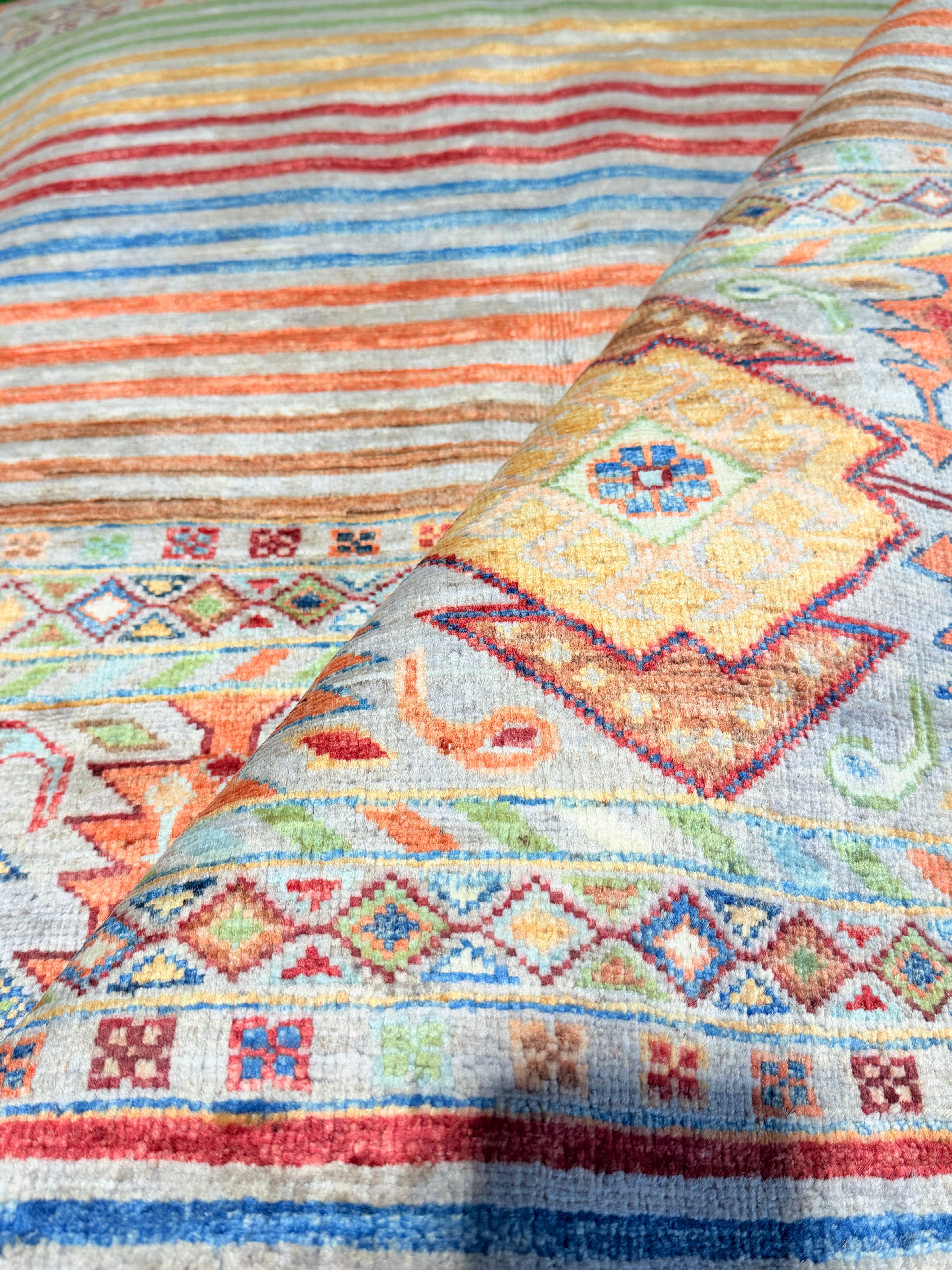 Ashlyn Stallings 3.3x5.3 Silver/Grey Afghani Khorjin Rug