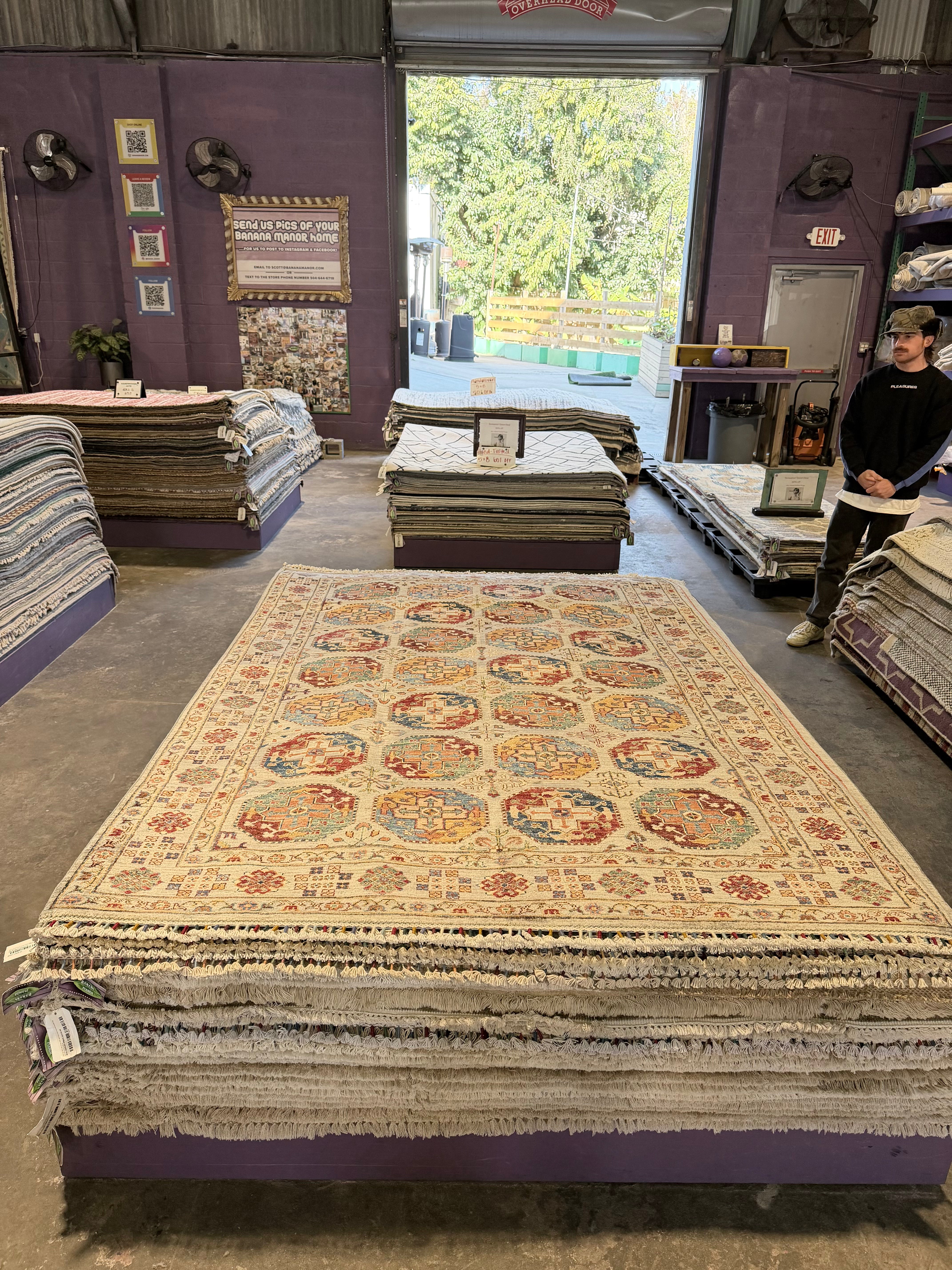 Jennie Nguyen 5.8x8.2 Silver/Grey Afghani Waziri Rug