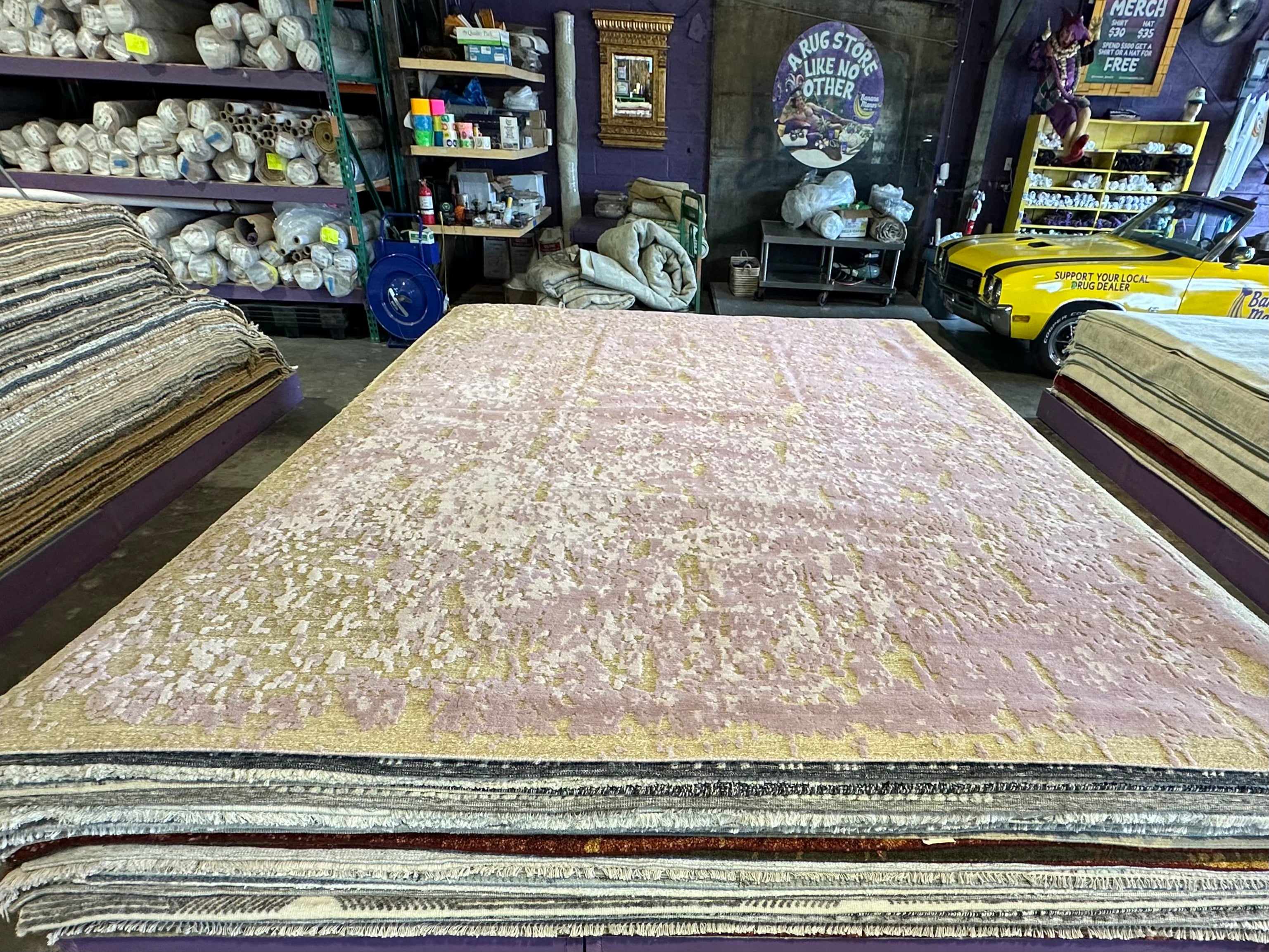 Asher Pringle 10x14 Sonia Soft Lavender Tibetan Rug