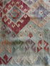 Penn Badgley 6.4x10.5 Handwoven Durrie Multi-Colored Afghani Kilim