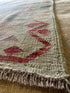 Penn Badgley 6.4x10.5 Handwoven Durrie Multi-Colored Afghani Kilim