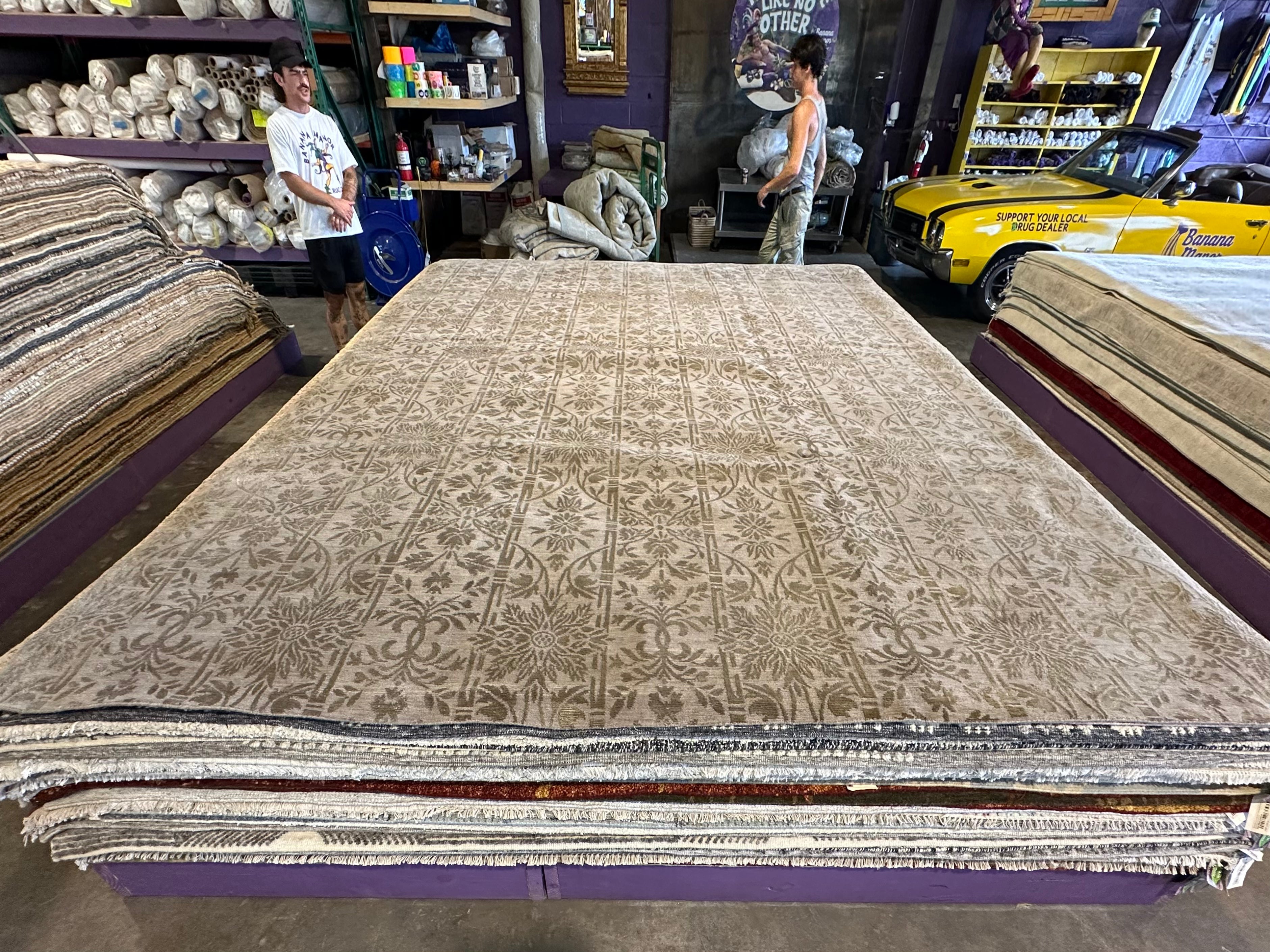Robert Dupont 10x14 Atlie Platinum Tibetan Rug