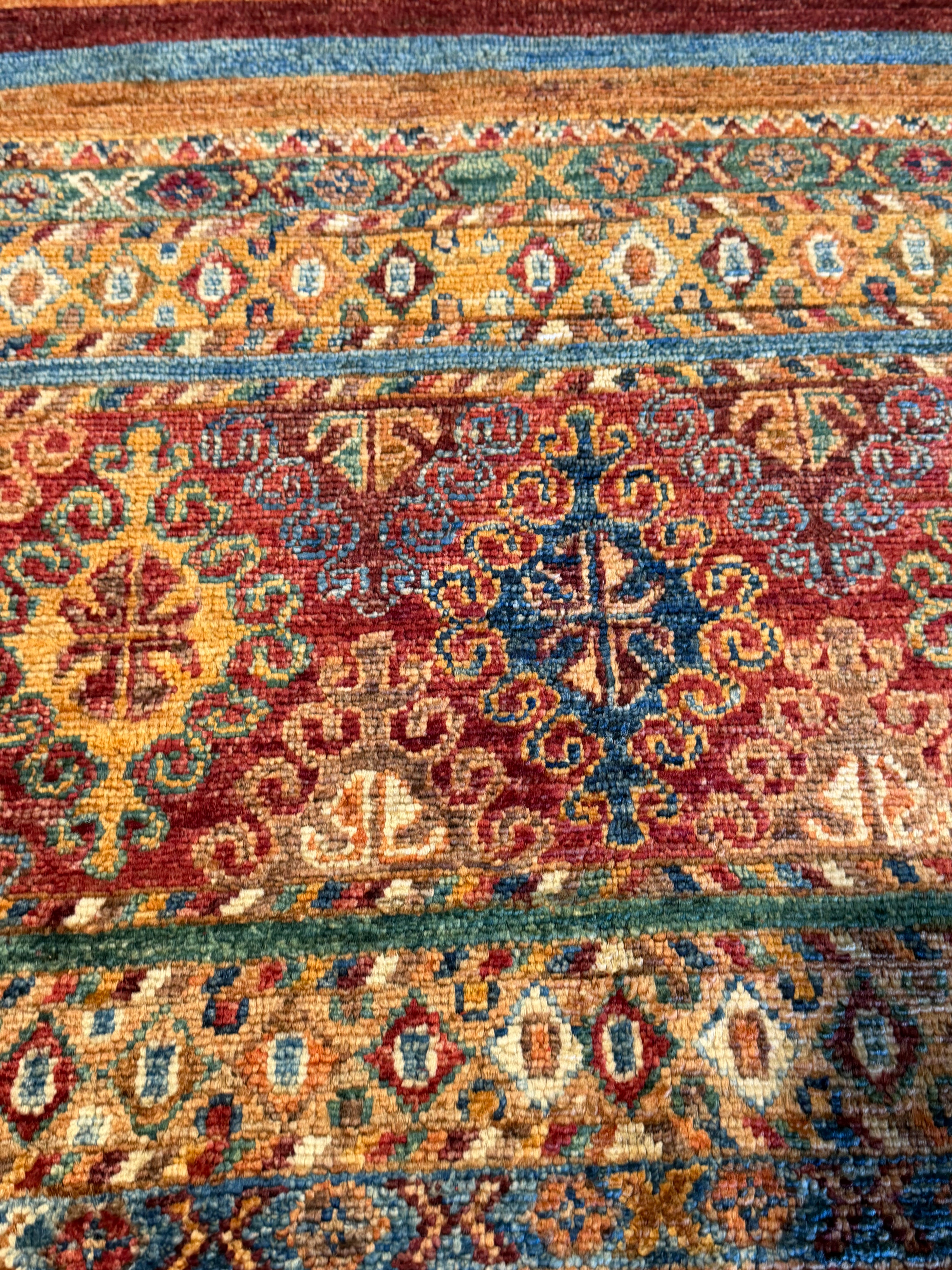 Diana Lovell 6.7x10.5 Orange Afghani Khorjin Rug