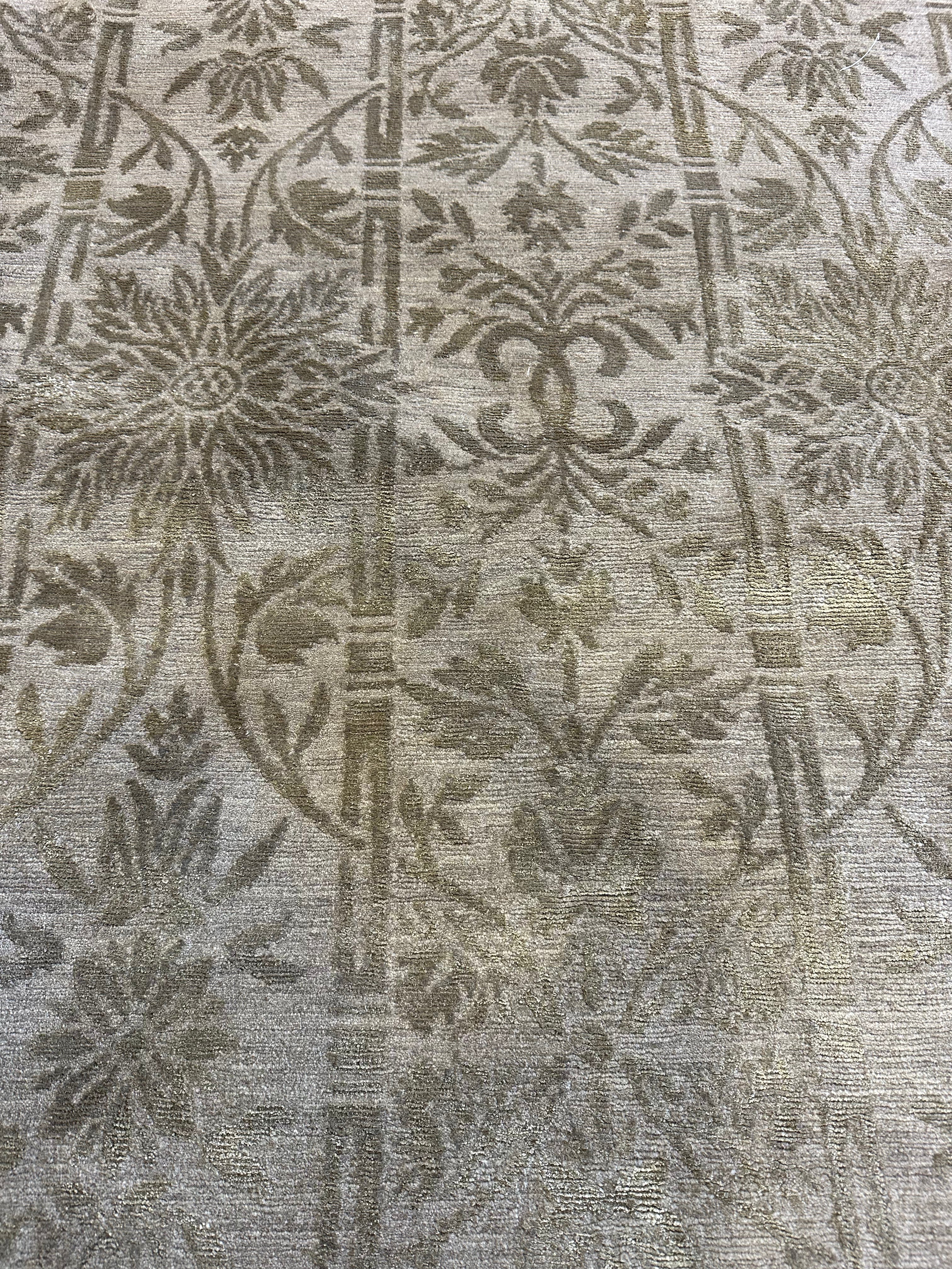 Robert Dupont 10x14 Atlie Platinum Tibetan Rug