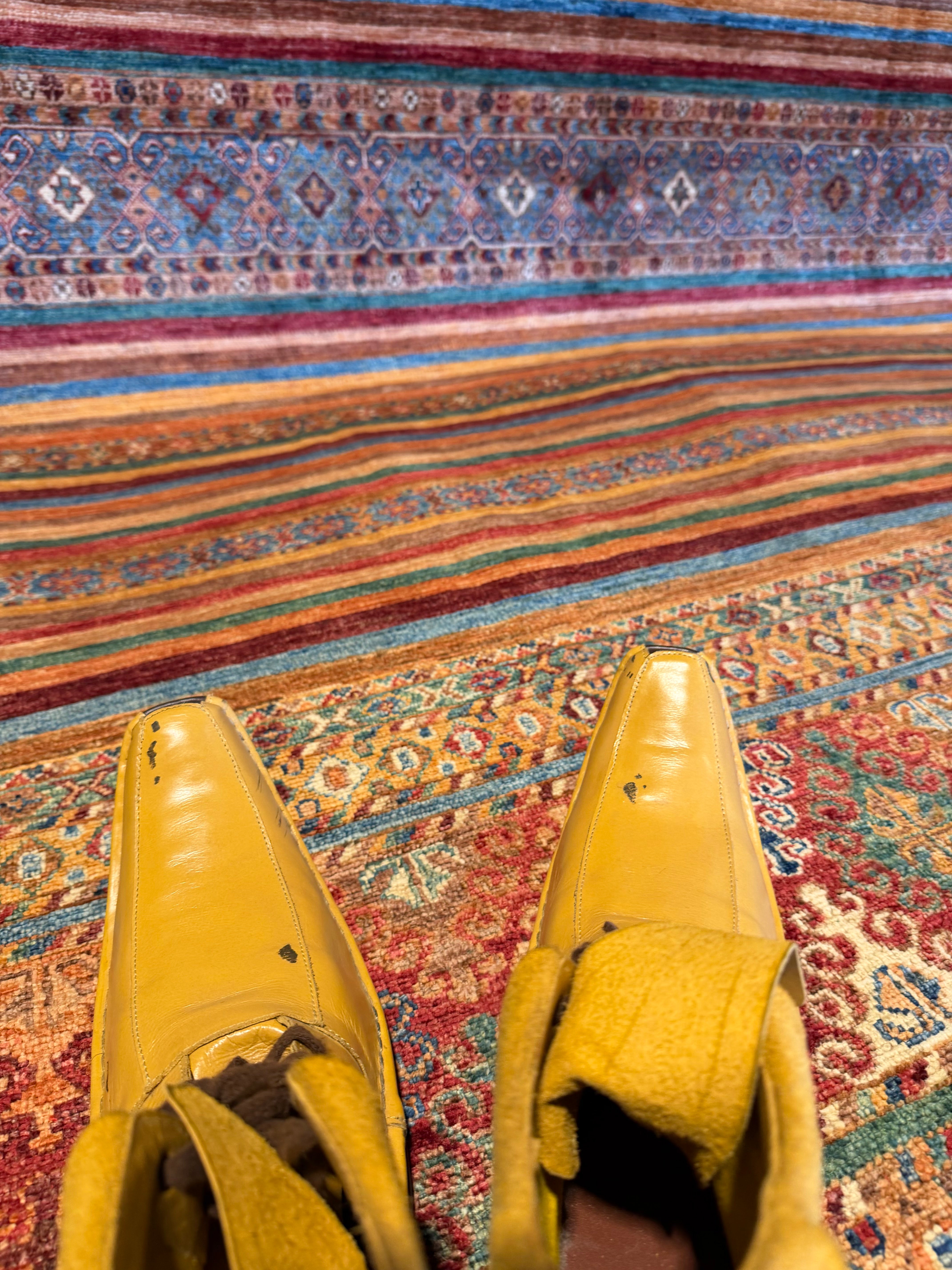 Diana Lovell 6.7x10.5 Orange Afghani Khorjin Rug