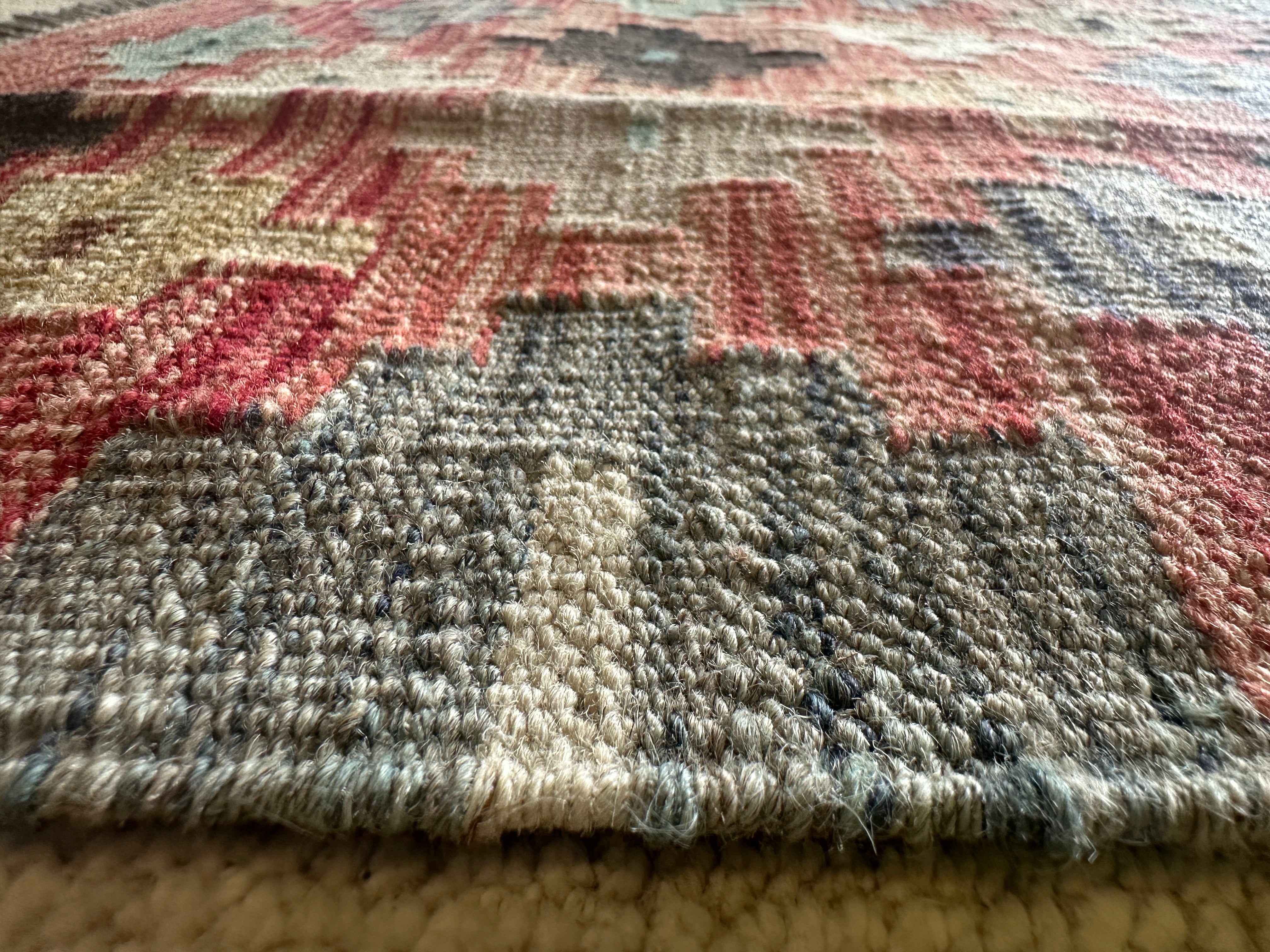 Matthew Settle 4.11x6.6 Hand-Woven Durrie Multi-Colored Afghani Kilim