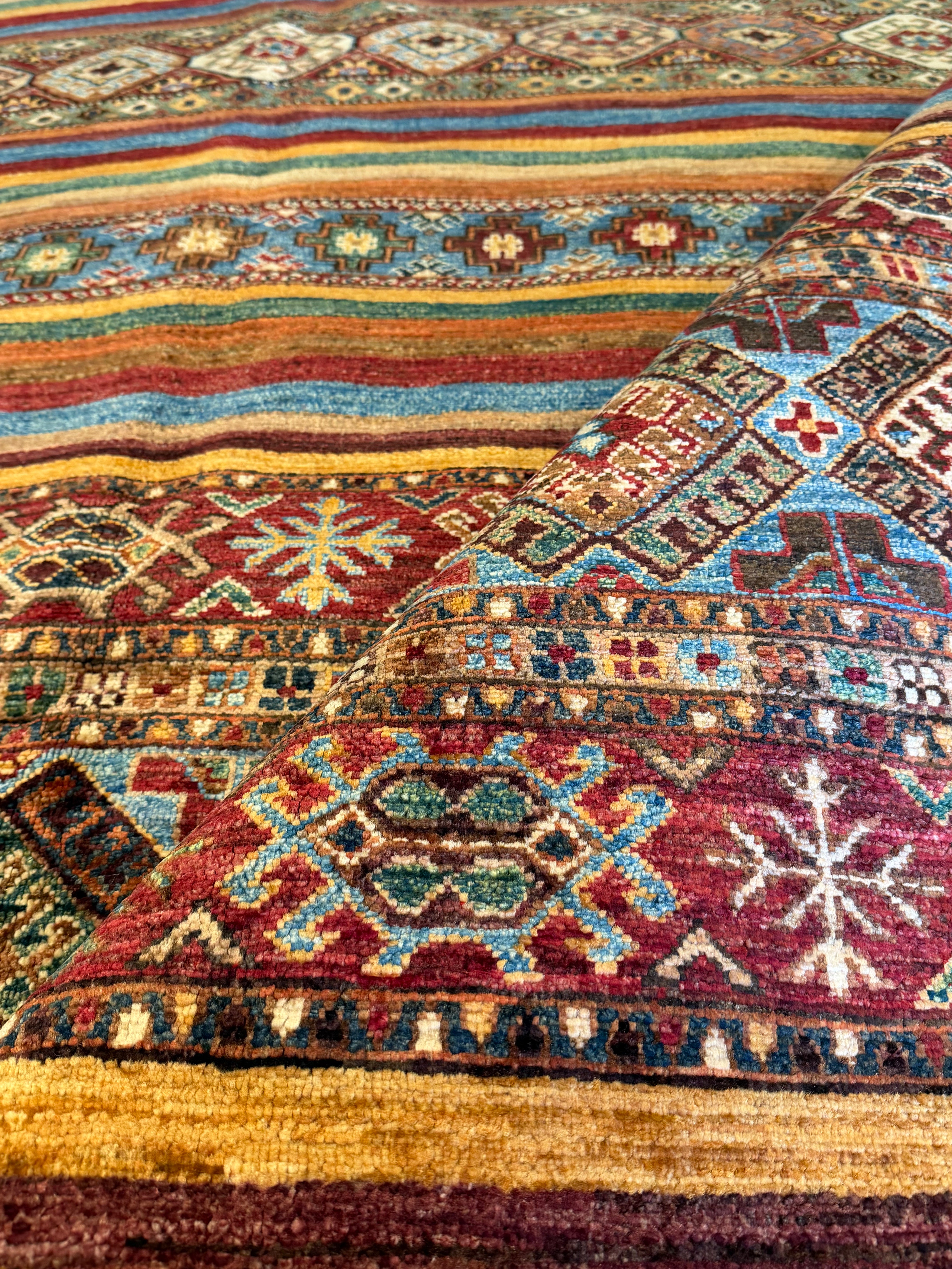 Barb Willis 6.10x9.10 Orange Afghani Khorjin Rug