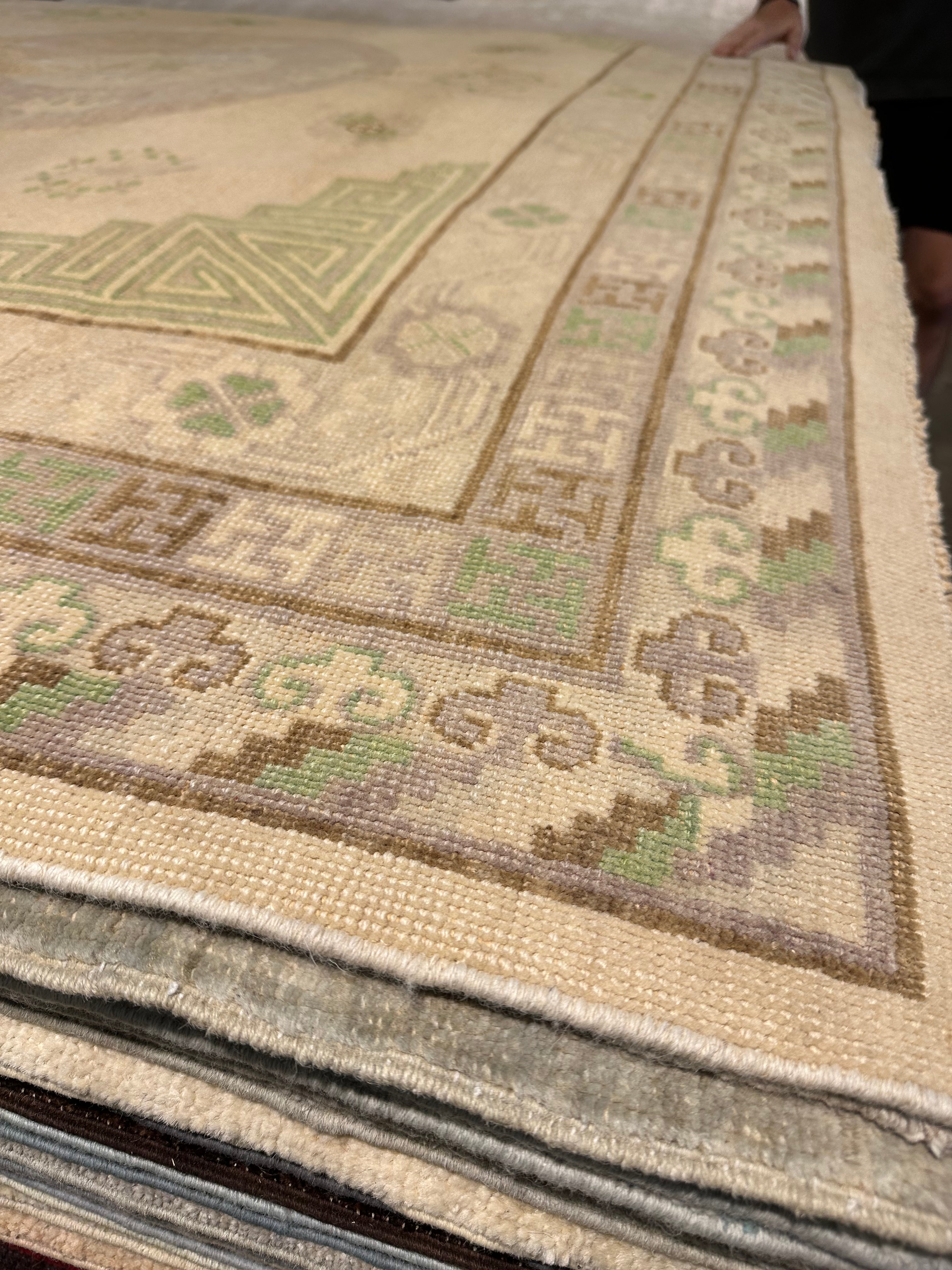 Jenni Lewis 6.9x11.1 Hand-Knotted Afghani Oushak