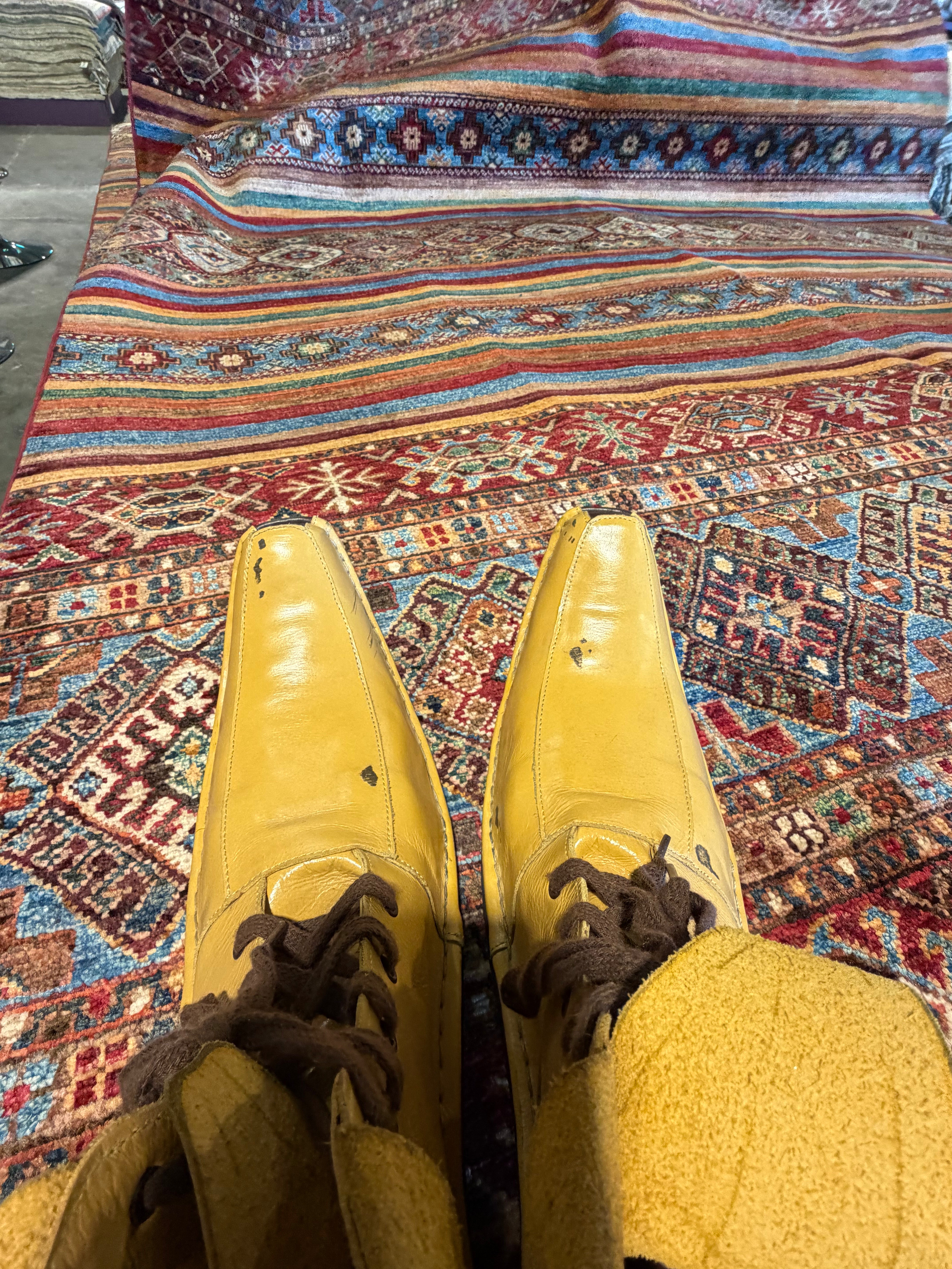 Barb Willis 6.10x9.10 Orange Afghani Khorjin Rug