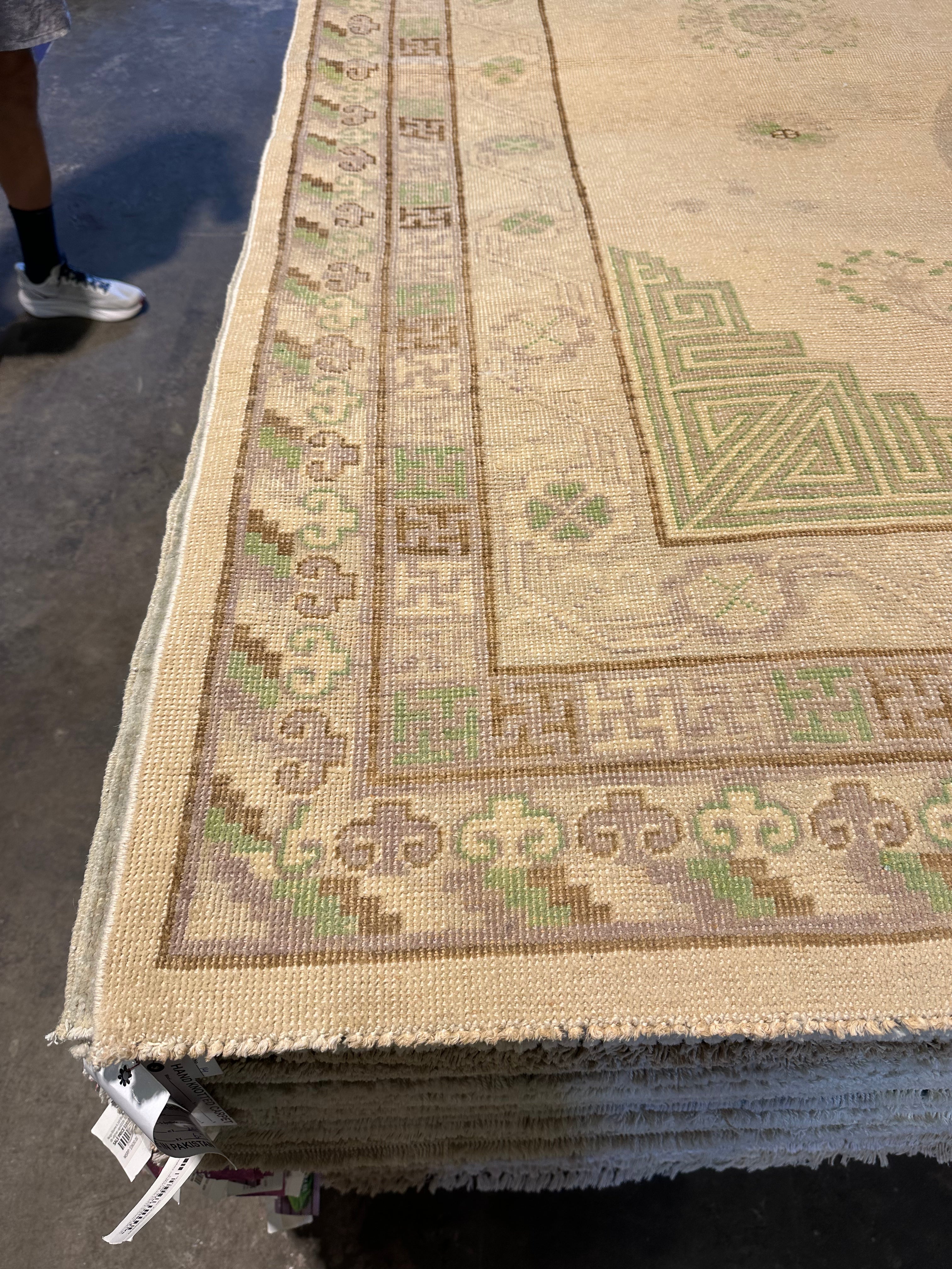 Jenni Lewis 6.9x11.1 Hand-Knotted Afghani Oushak