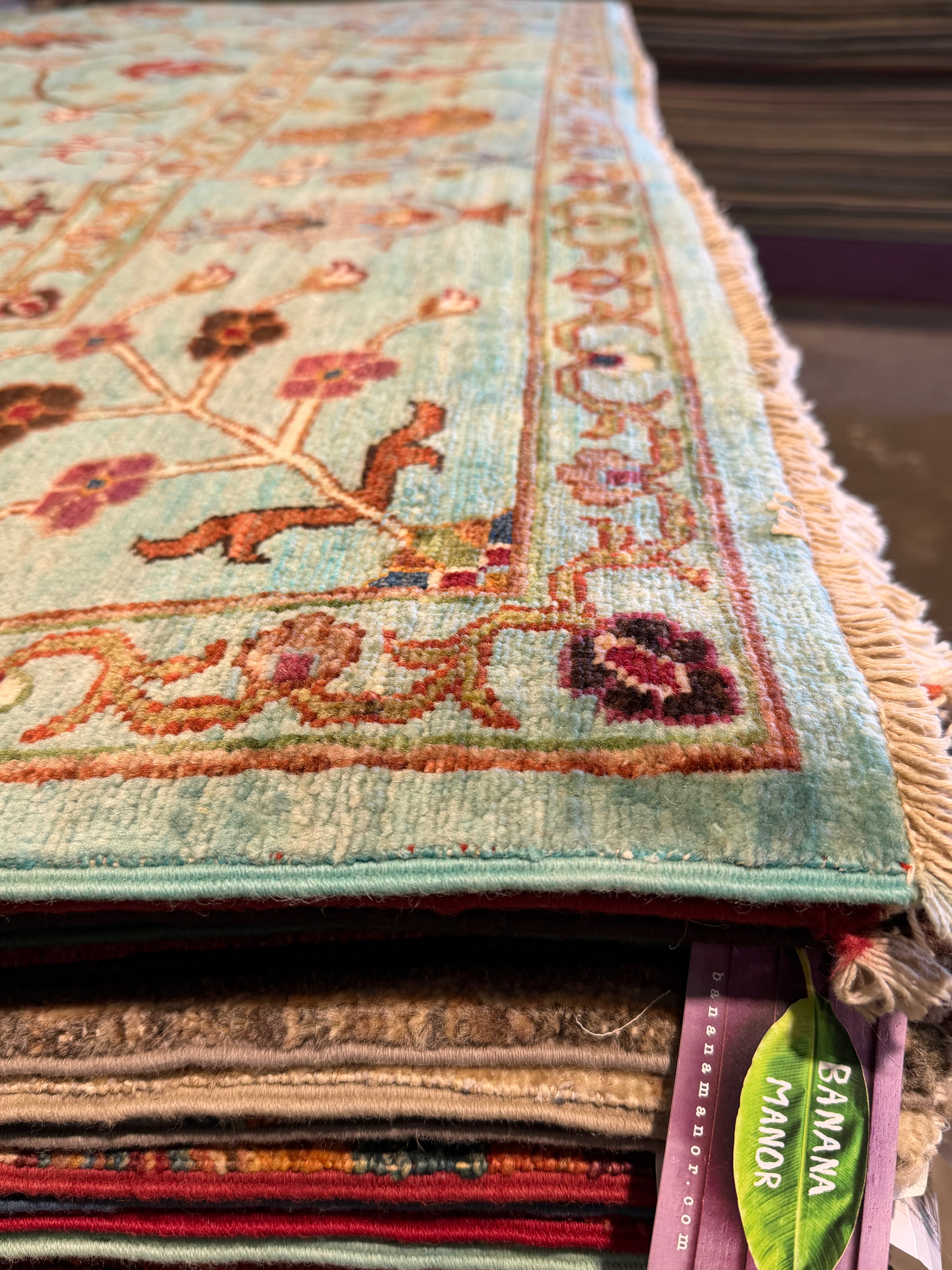 Lesa Milan 2.9x9.7 Blue Afghani Sultani Rug