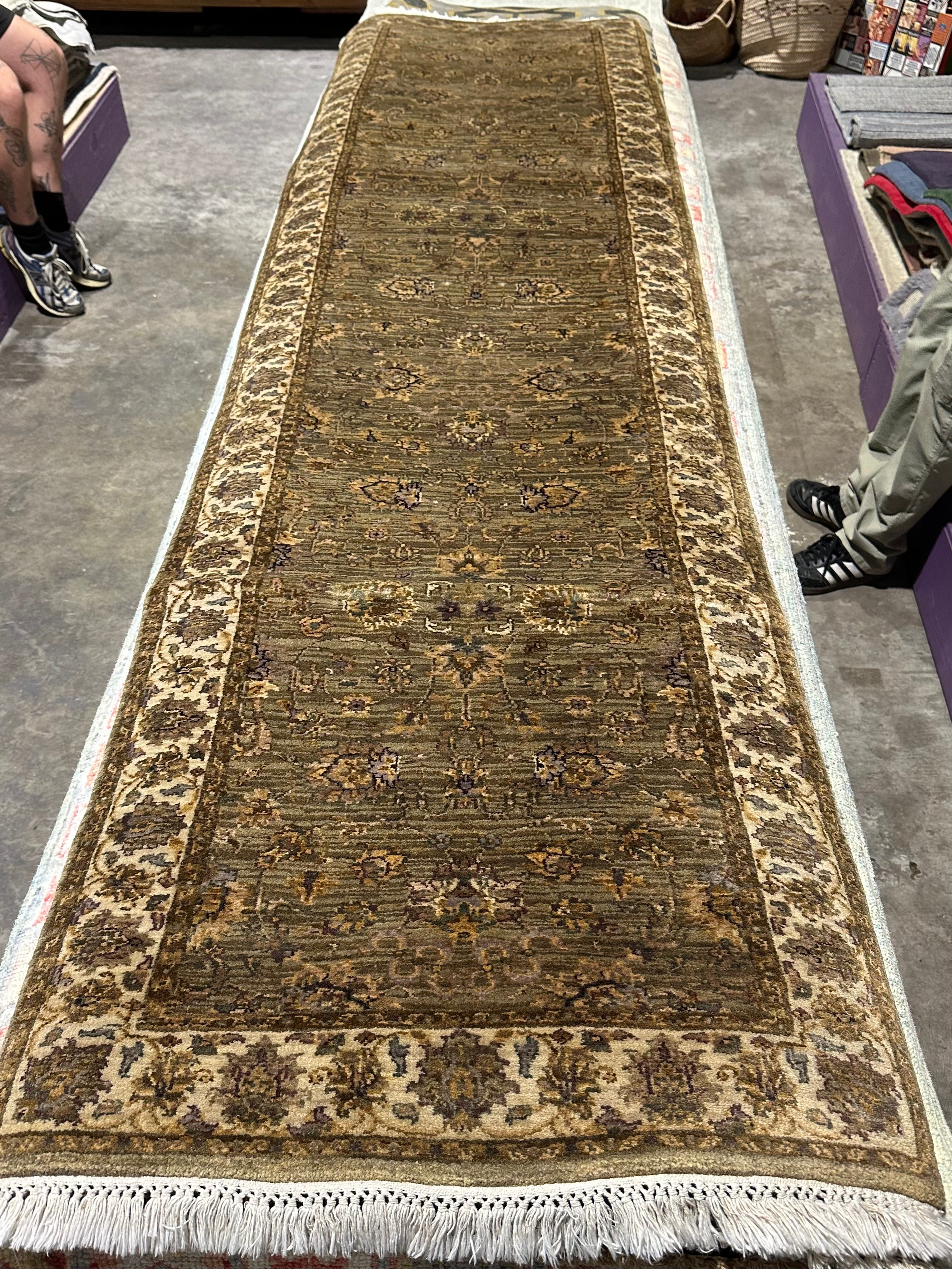 Eddie Irions 2.5x10.2 Green Jaipur Rug - CLEARANCE 30% off