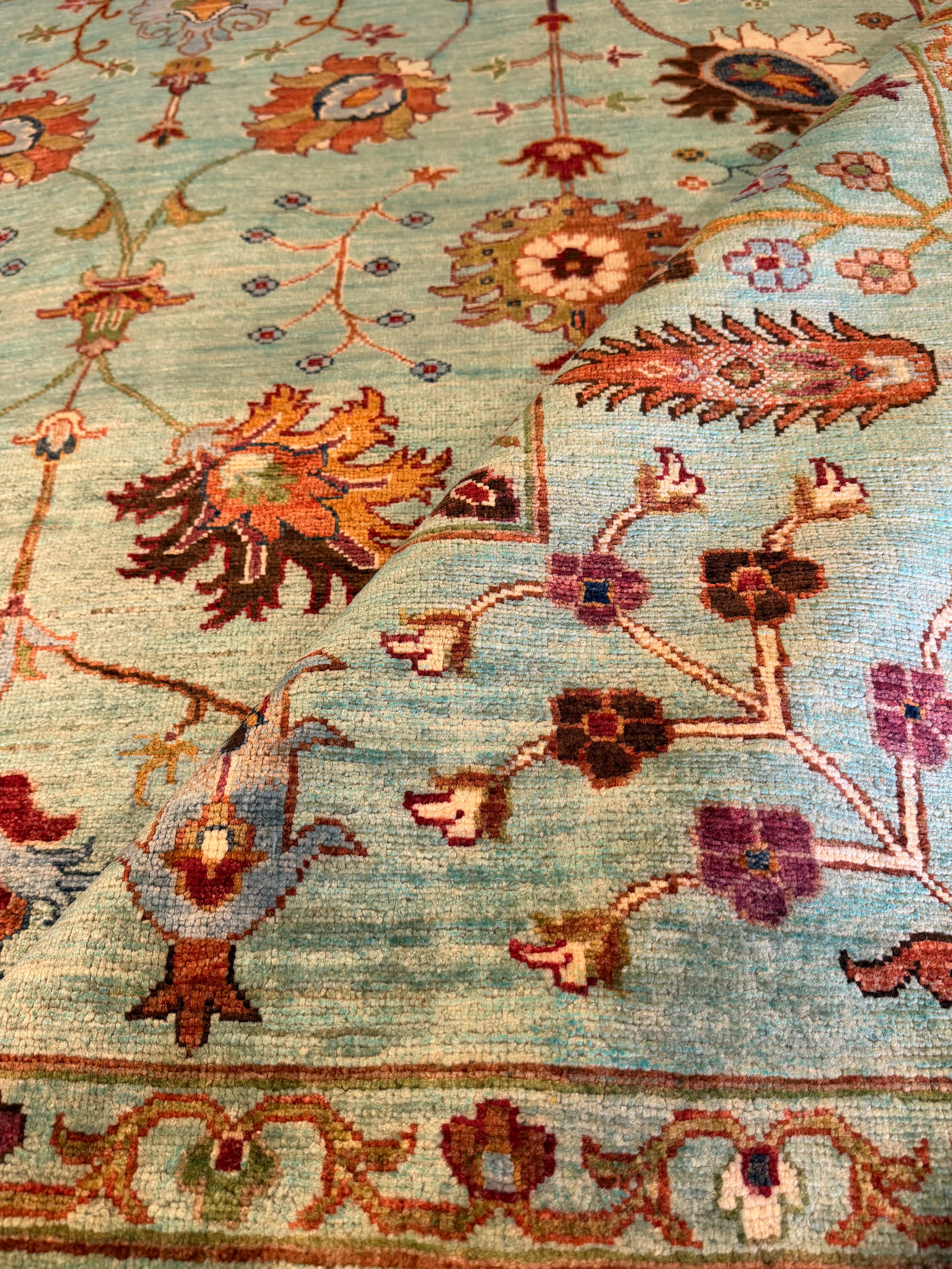 Lesa Milan 2.9x9.7 Blue Afghani Sultani Rug