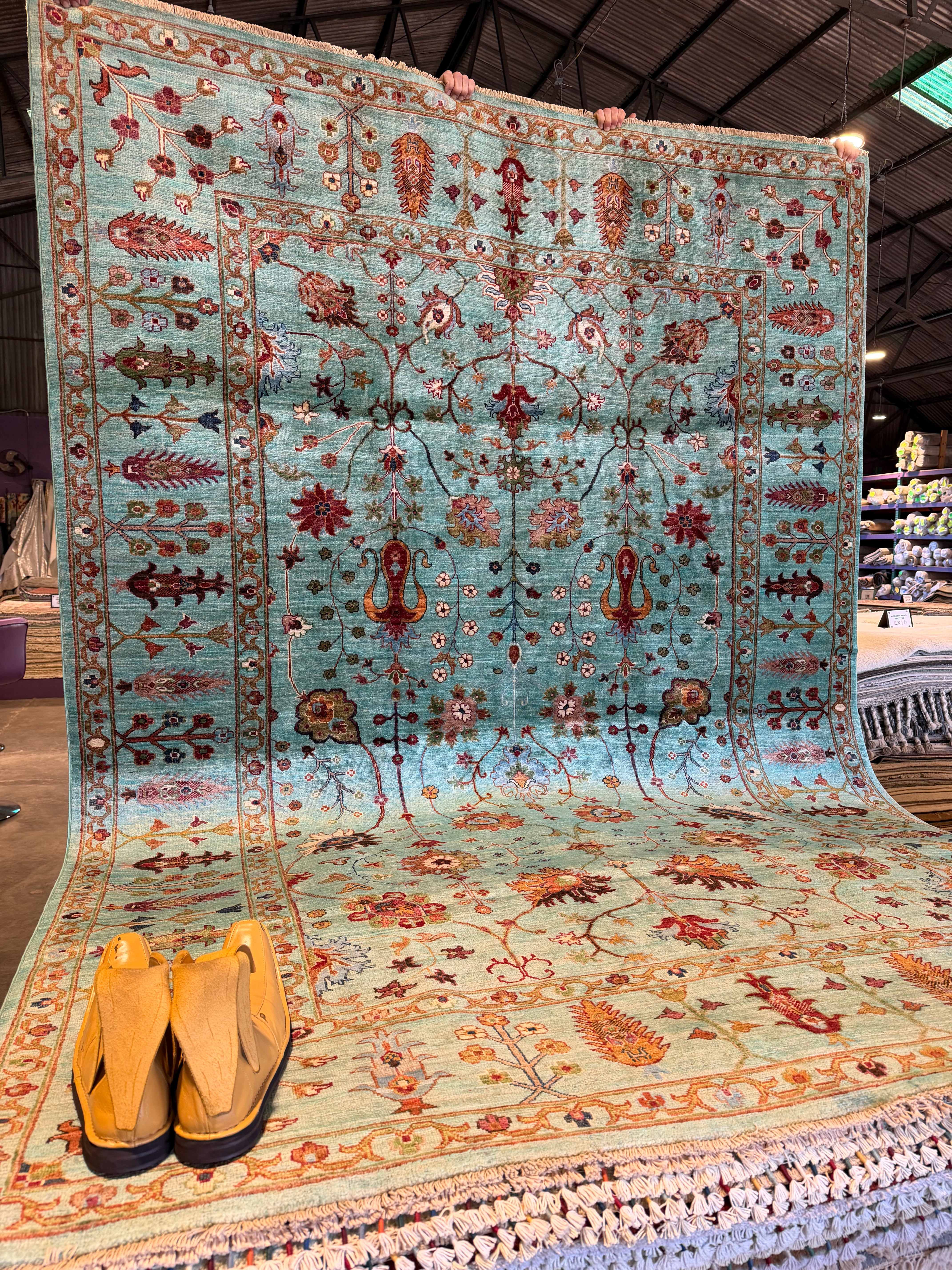Lesa Milan 2.9x9.7 Blue Afghani Sultani Rug